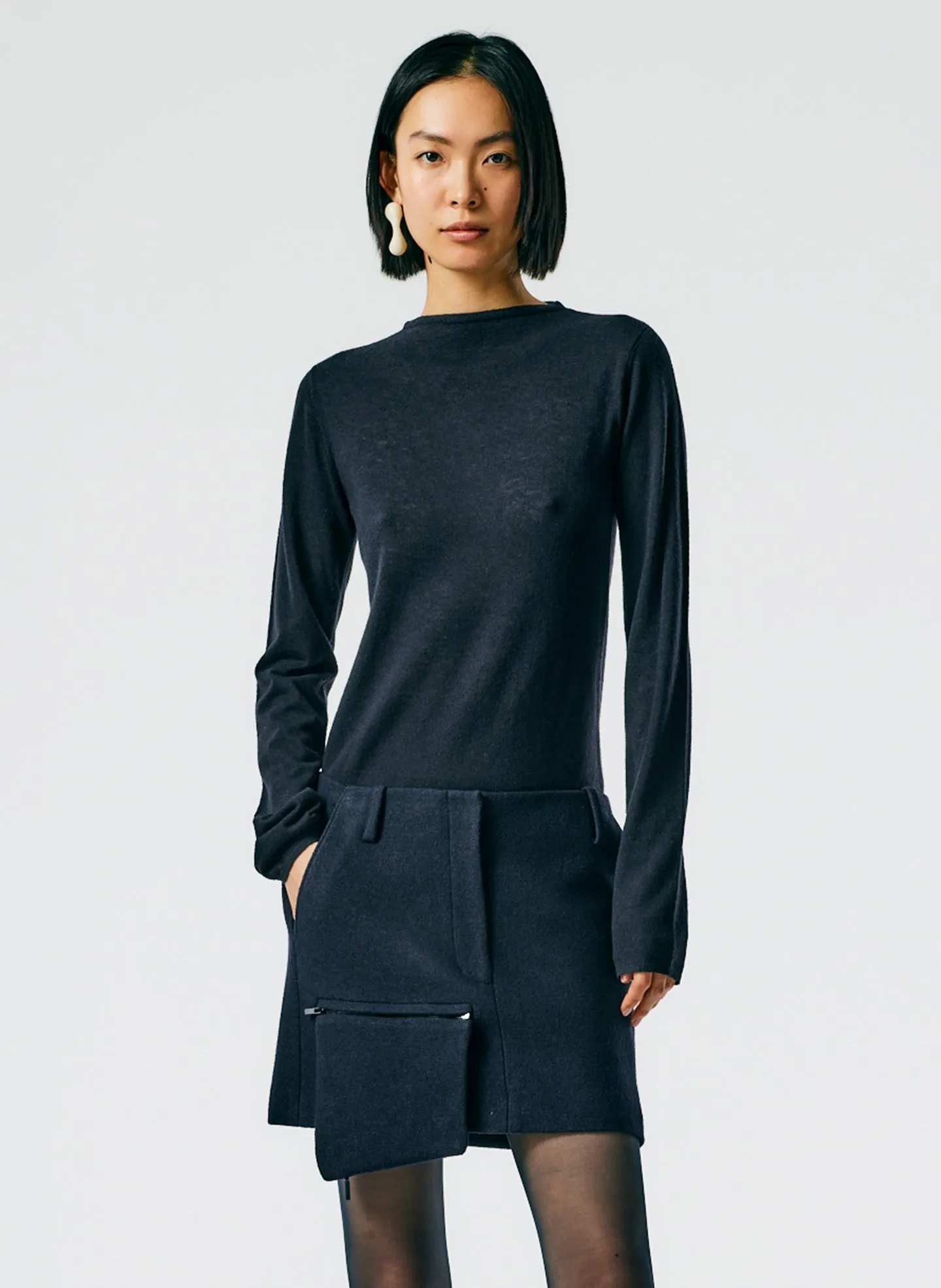 Skinlike Mercerized Wool Soft Sheer Pullover sold by Tibi
