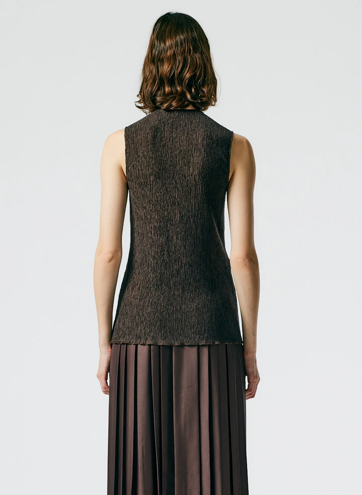 Sage Crinkle Lyocell Tank sold by Tibi product image thumbnail 5
