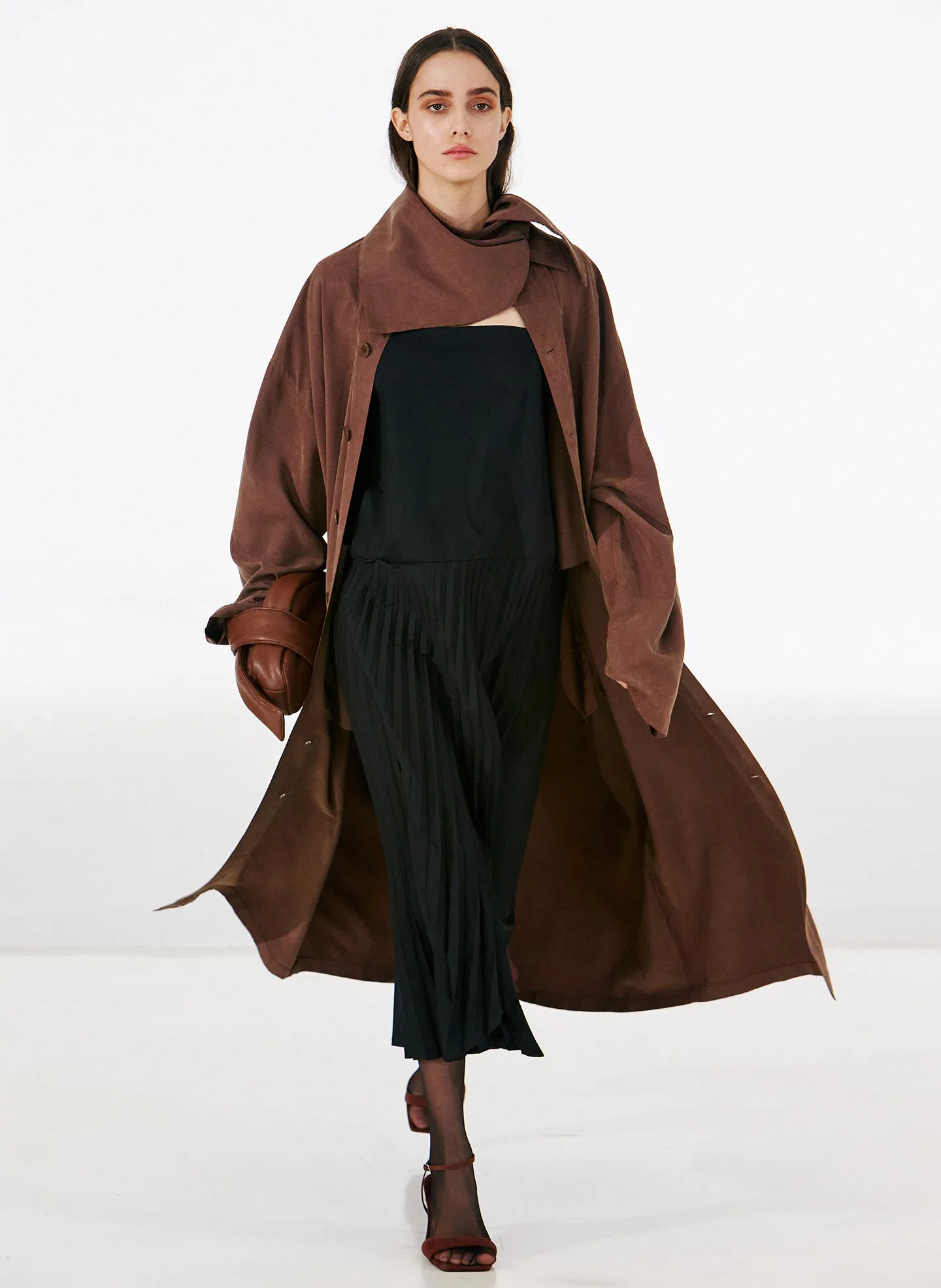 Pleated Cotton Strappy Dress sold by Tibi product image thumbnail 2