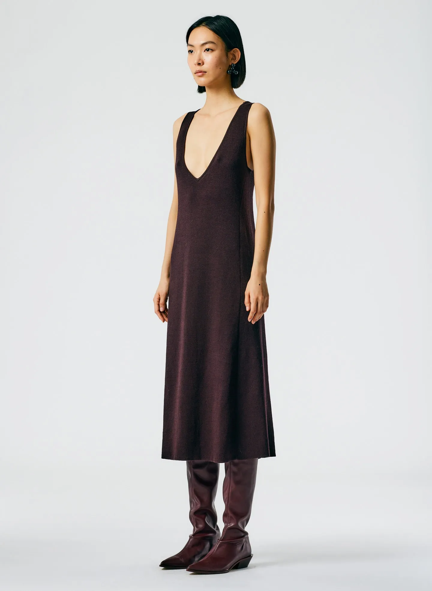 Organic Cotton Tencel V-Neck Cami Dress sold by Tibi product image thumbnail 4
