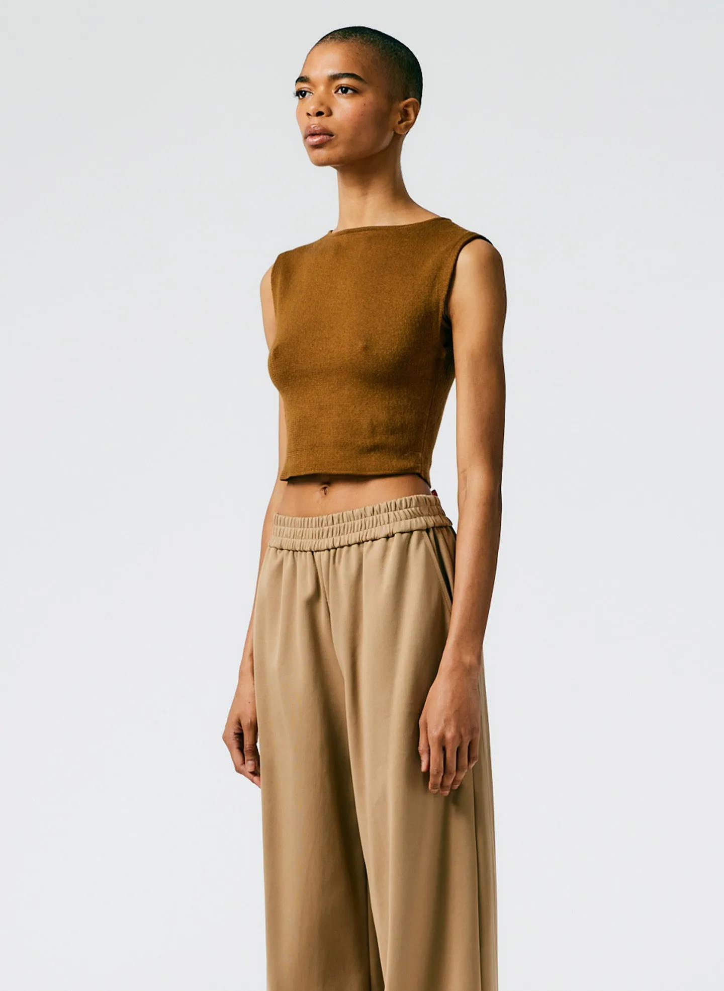 Organic Cotton Tencel Tube Cropped Tank sold by Tibi product image thumbnail 3