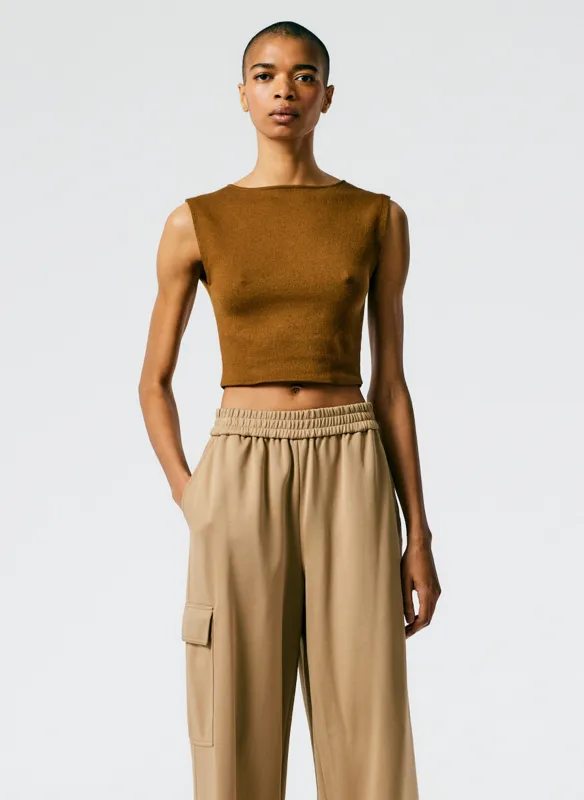 Organic Cotton Tencel Tube Cropped Tank sold by Tibi