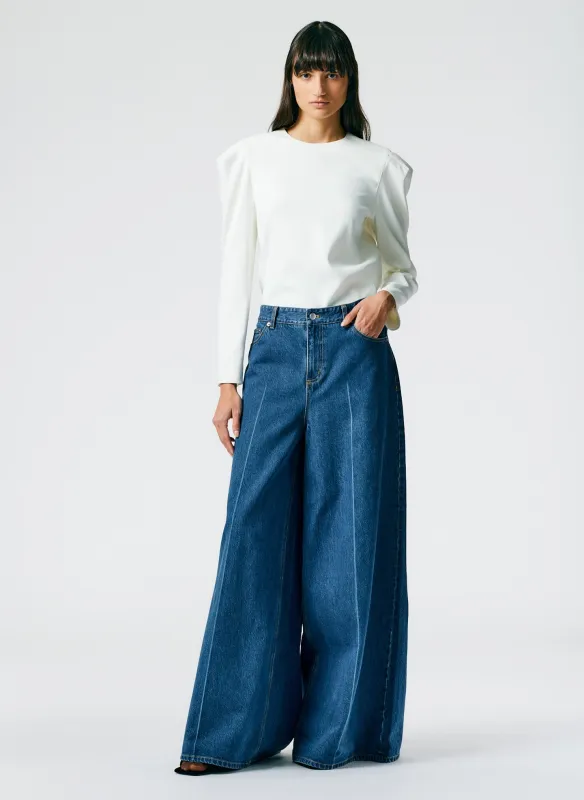 Medium Stone Wash Denim Murray Jean - Petite made by Tibi