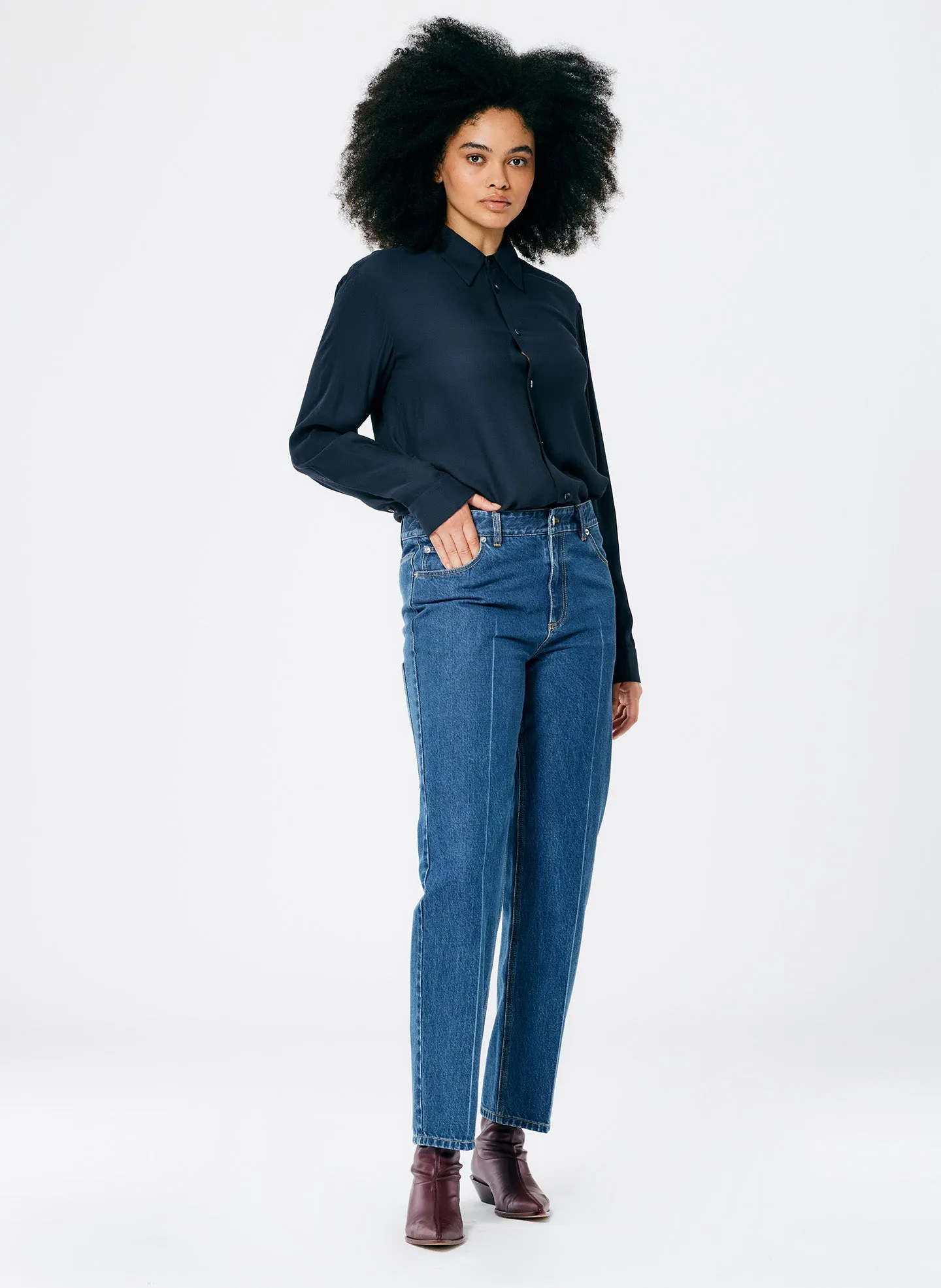 Medium Stone Wash Denim Elfie Jean sold by Tibi