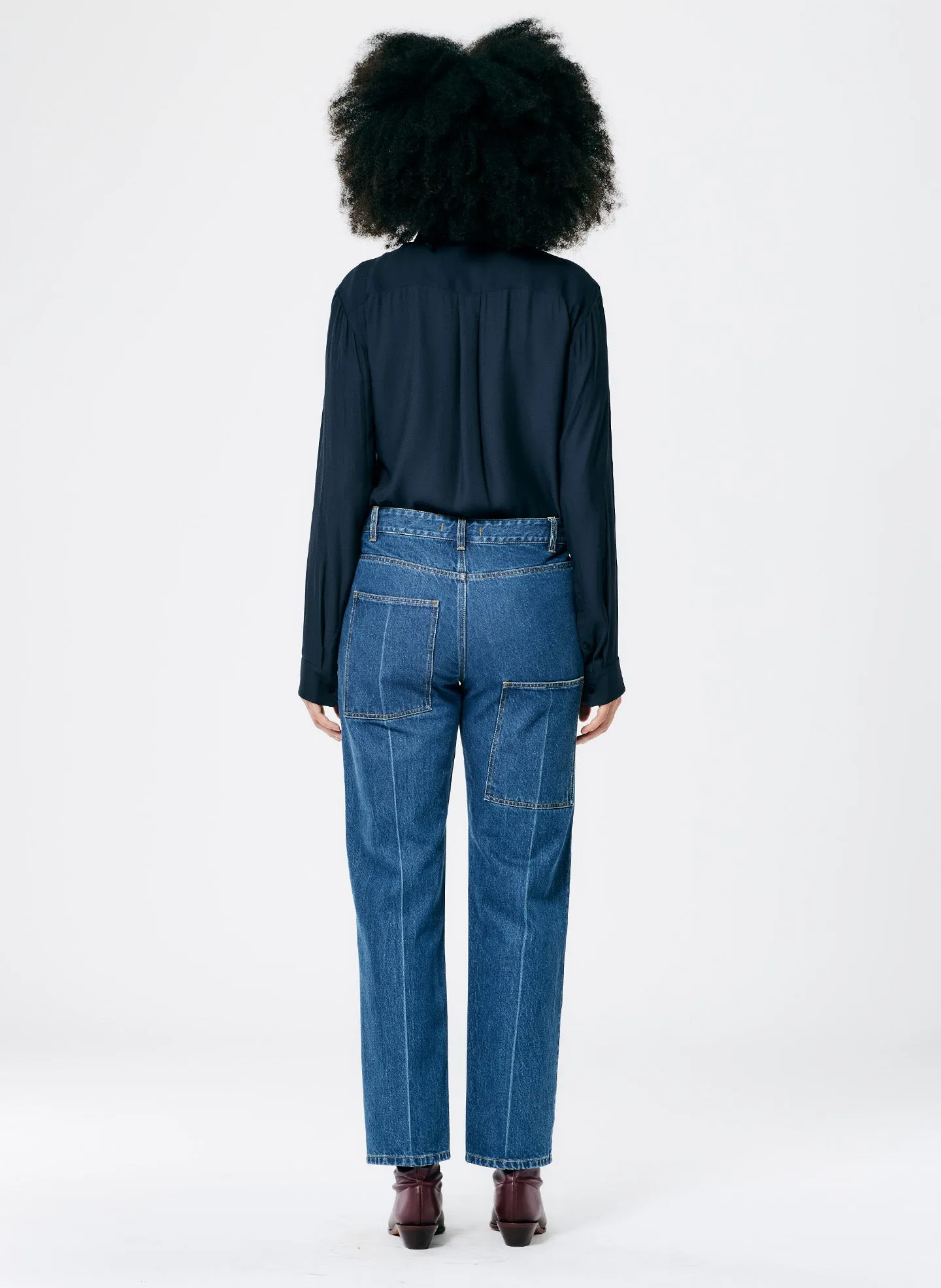 Medium Stone Wash Denim Elfie Jean sold by Tibi product image thumbnail 5