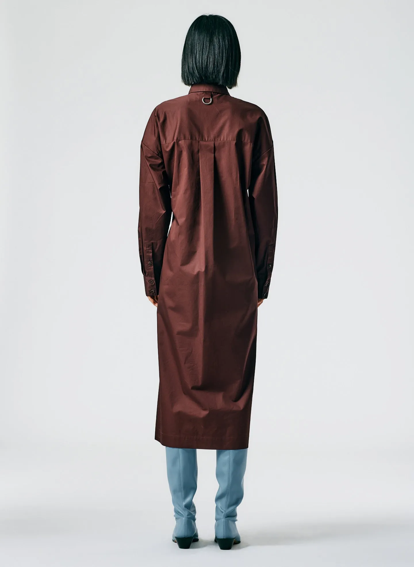 Lightweight Cotton Sateen Shirtdress sold by Tibi product image thumbnail 5