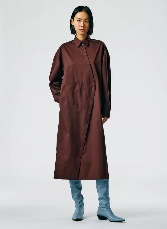 Lightweight Cotton Sateen Shirtdress made by Tibi