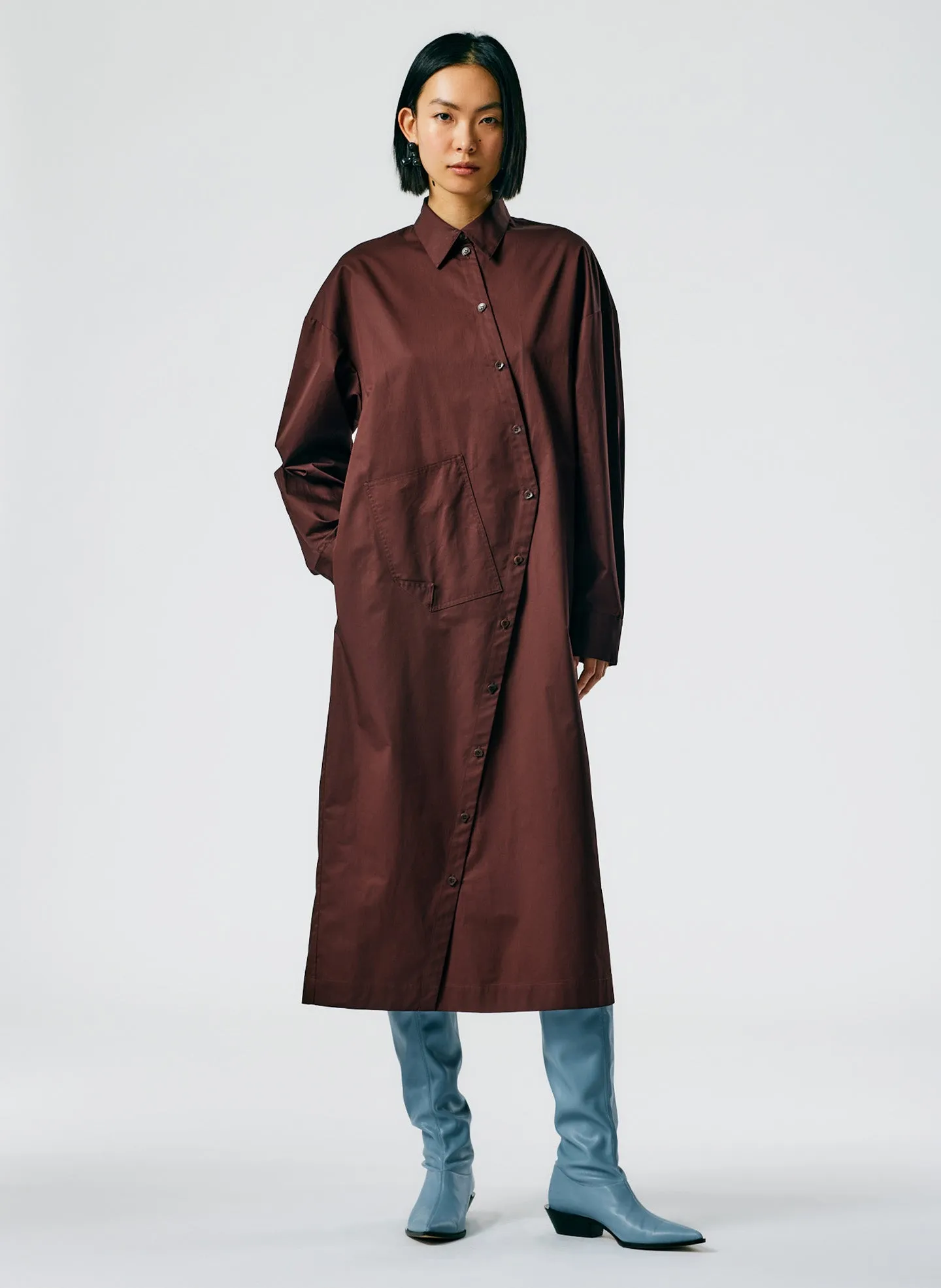 Lightweight Cotton Sateen Shirtdress sold by Tibi