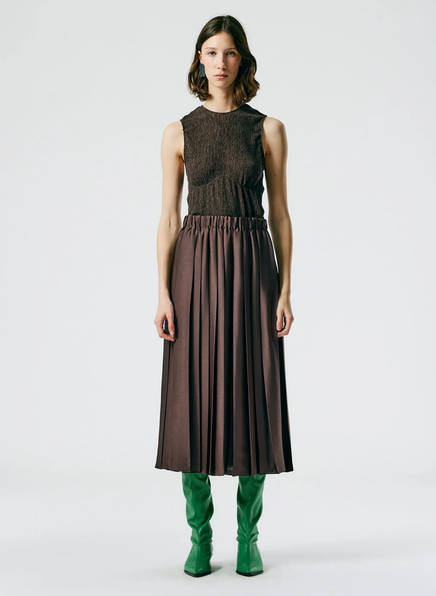 Feather Weight Pleated Pull On Skirt sold by Tibi product image thumbnail 3