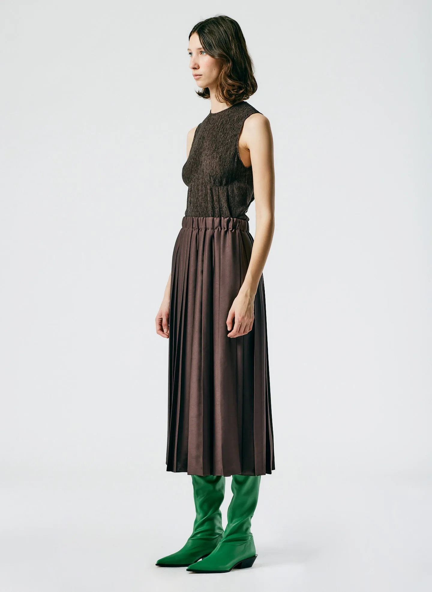 Feather Weight Pleated Pull On Skirt sold by Tibi product image thumbnail 4