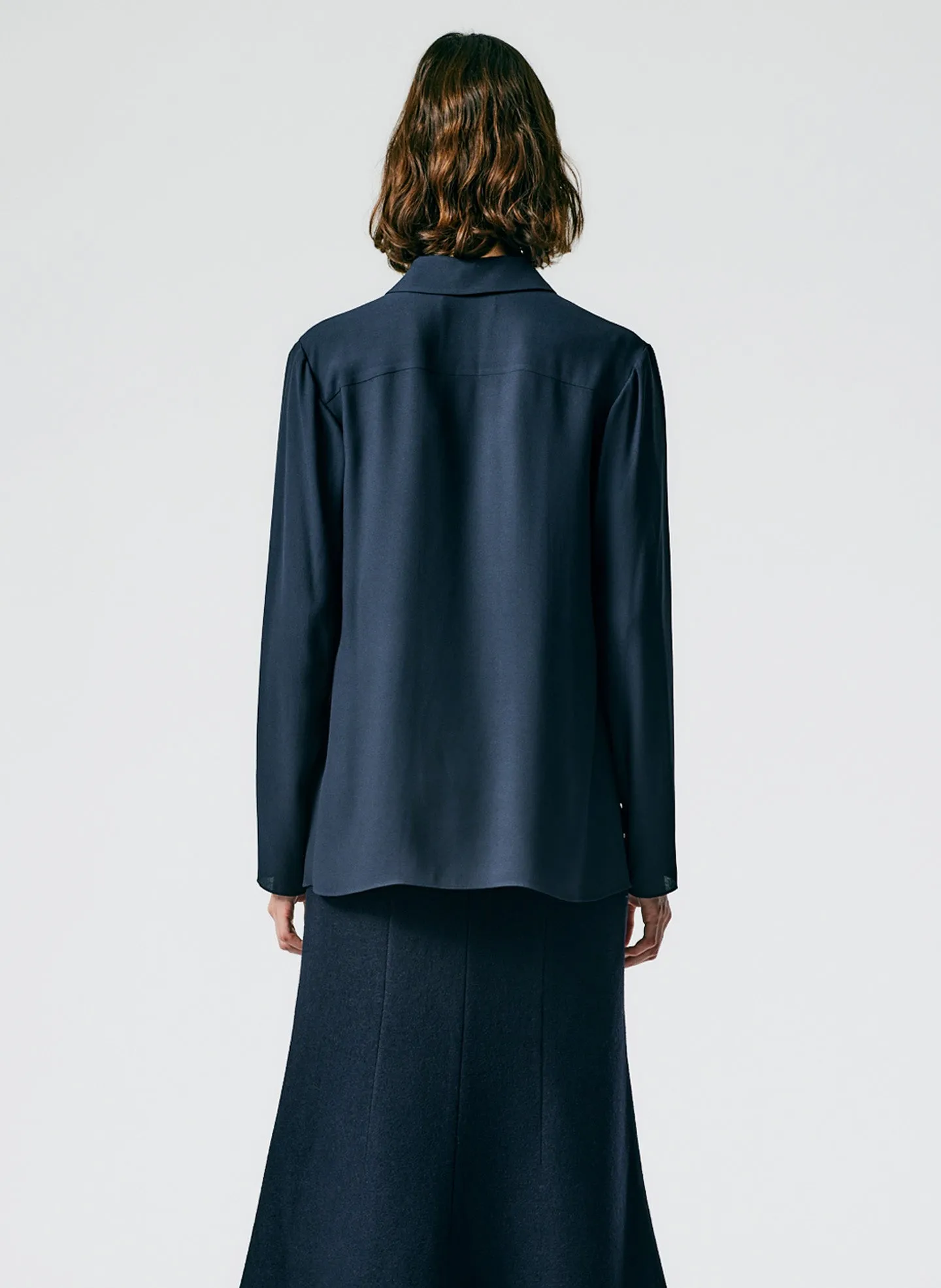 Feather Weight Eco Crepe Slim Shirt sold by Tibi product image thumbnail 5