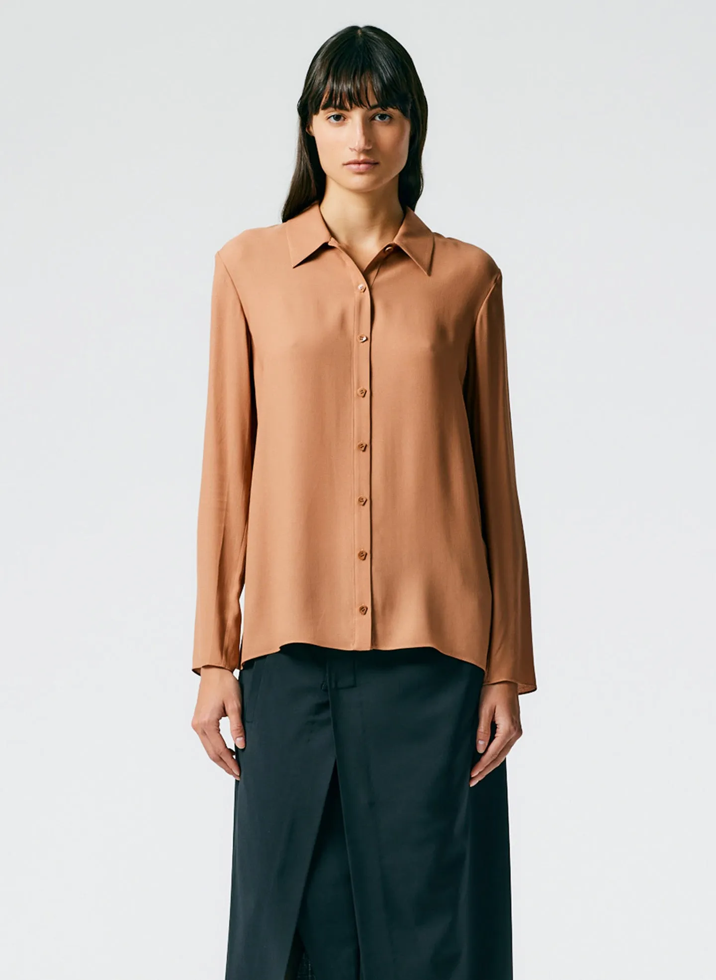 Feather Weight Eco Crepe Slim Shirt sold by Tibi