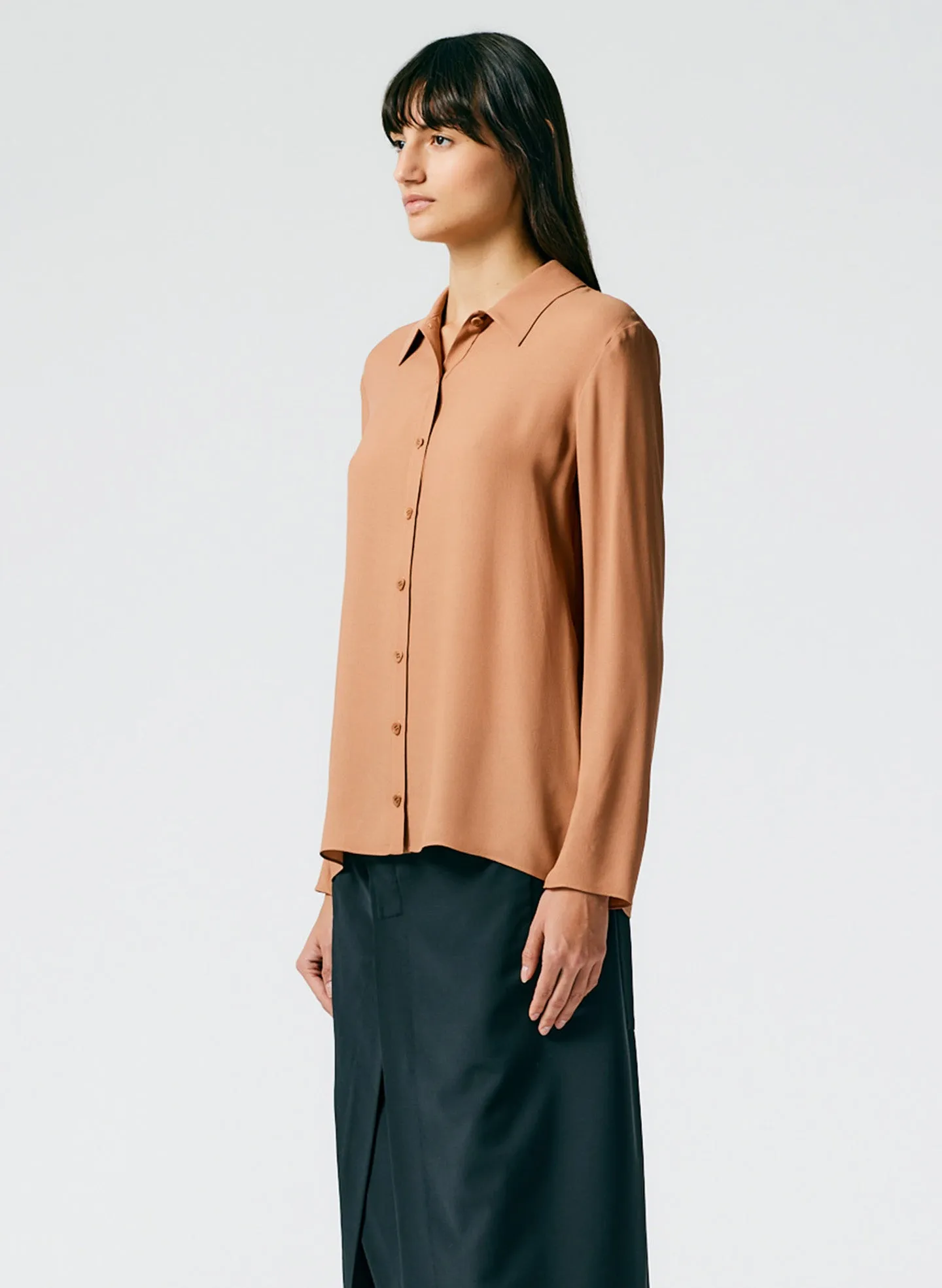 Feather Weight Eco Crepe Slim Shirt sold by Tibi product image thumbnail 4
