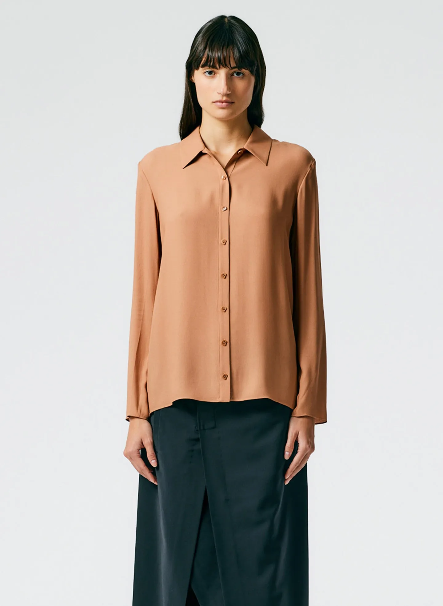 Feather Weight Eco Crepe Slim Shirt sold by Tibi product image thumbnail 3