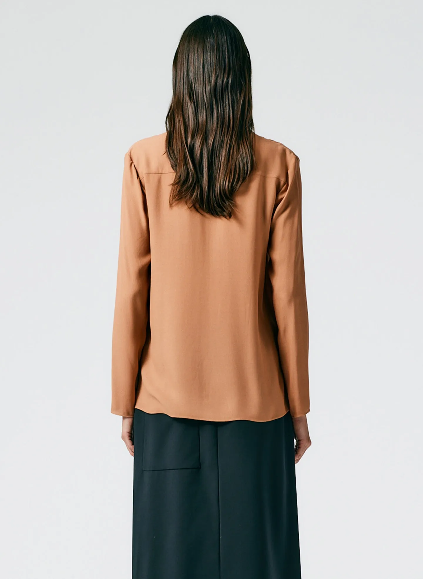 Feather Weight Eco Crepe Slim Shirt sold by Tibi product image thumbnail 5