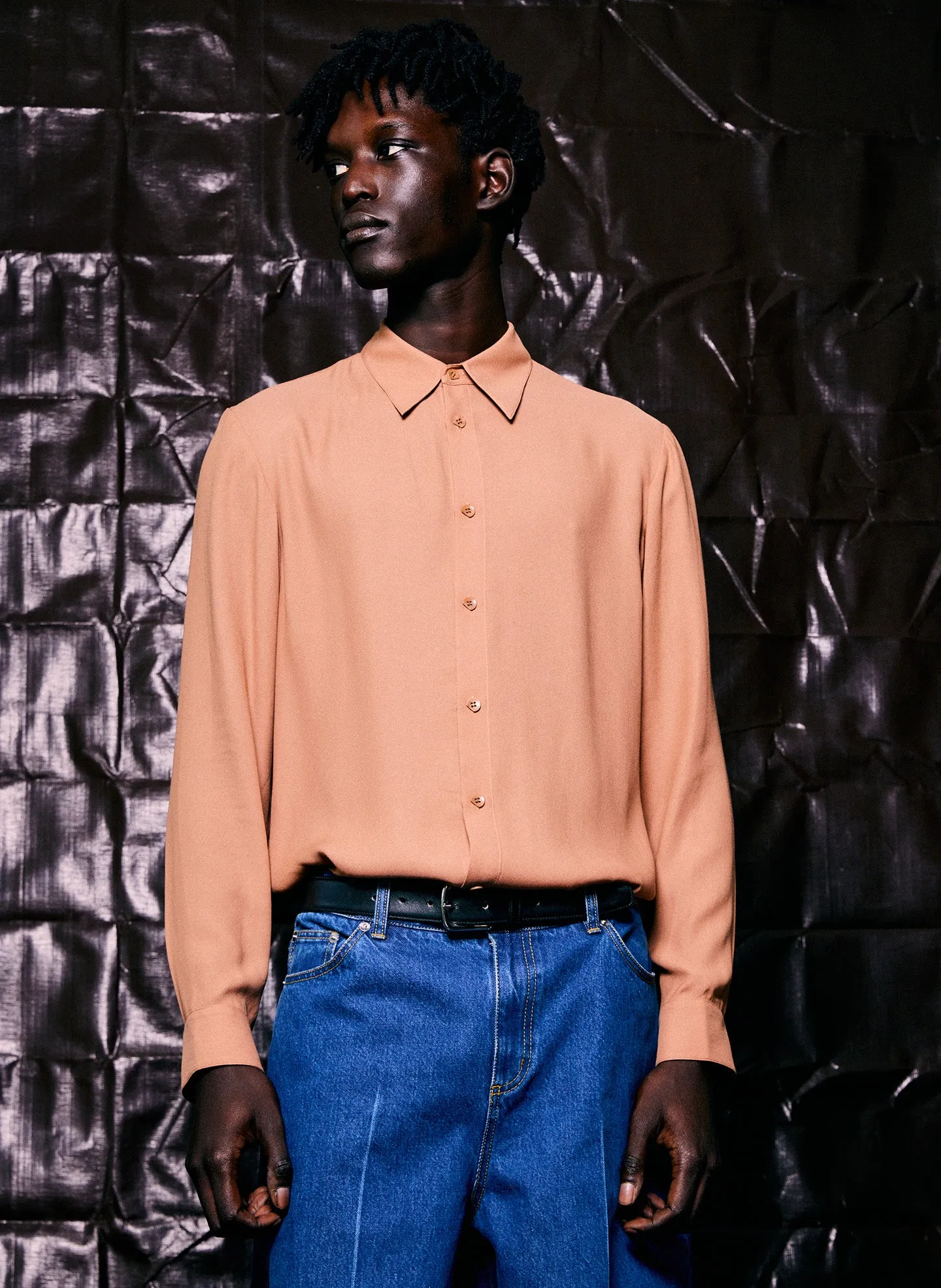 Feather Weight Eco Crepe Slim Shirt sold by Tibi product image thumbnail 2