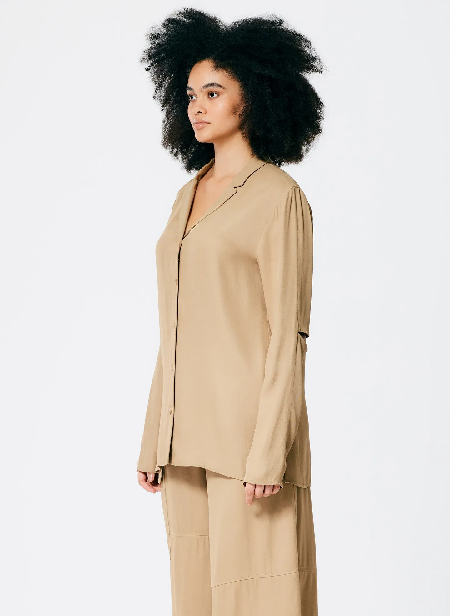 Eco Acetate Viscose Shirt Jacket sold by Tibi product image thumbnail 4