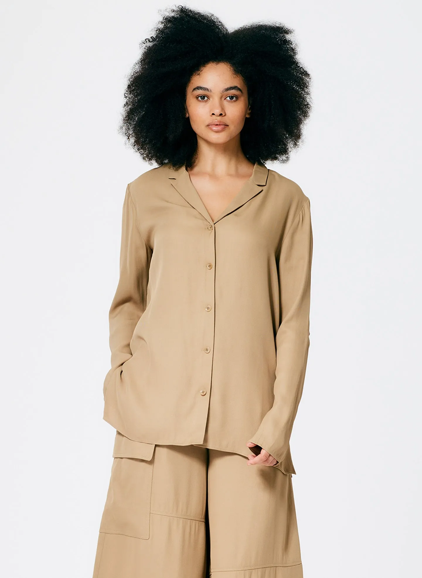 Eco Acetate Viscose Shirt Jacket sold by Tibi