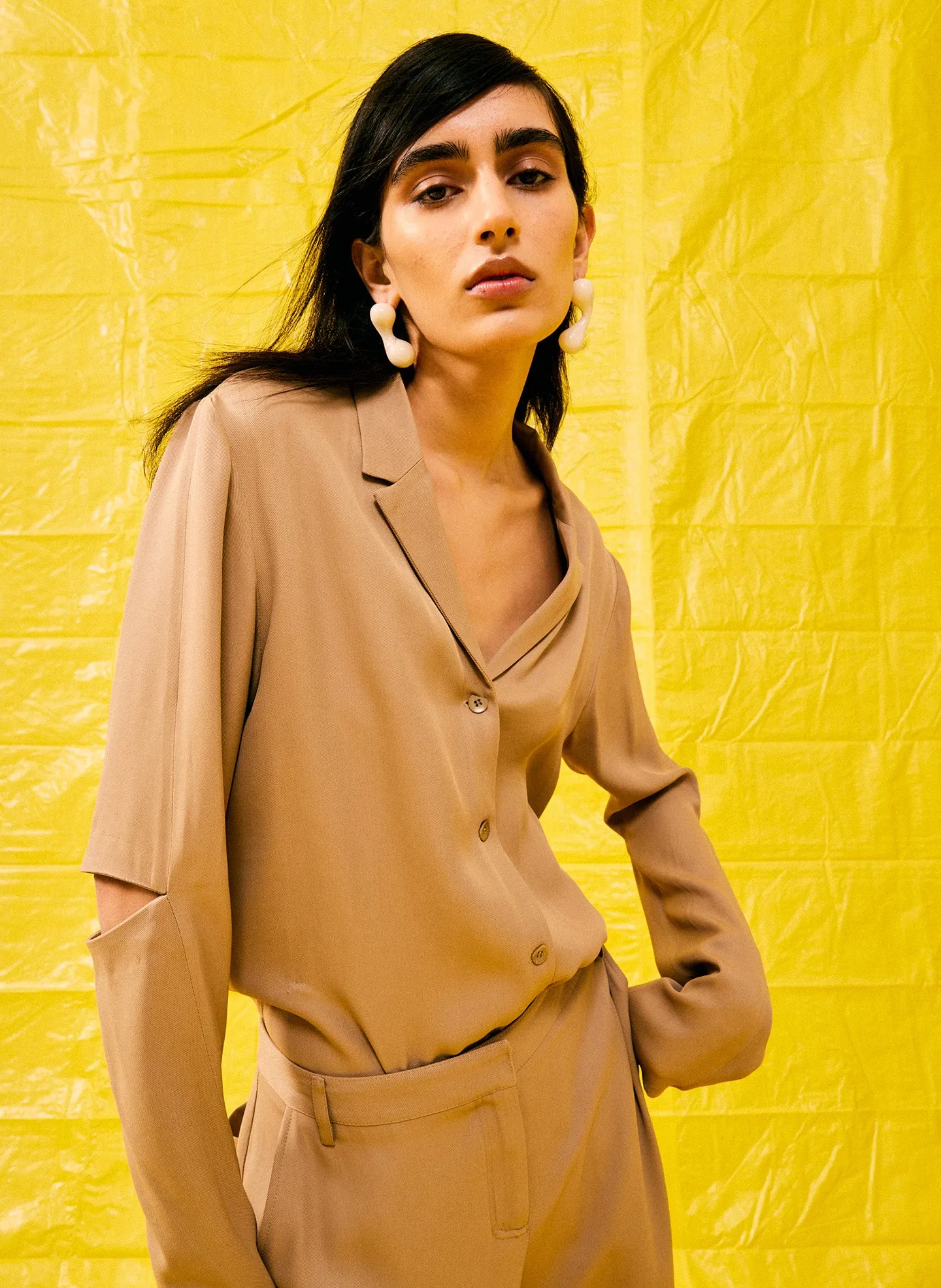 Eco Acetate Viscose Shirt Jacket sold by Tibi product image thumbnail 2