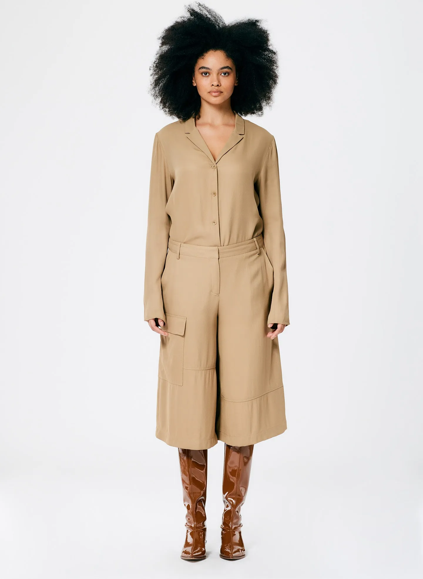 Eco Acetate Viscose Cargo Short sold by Tibi product image thumbnail 3