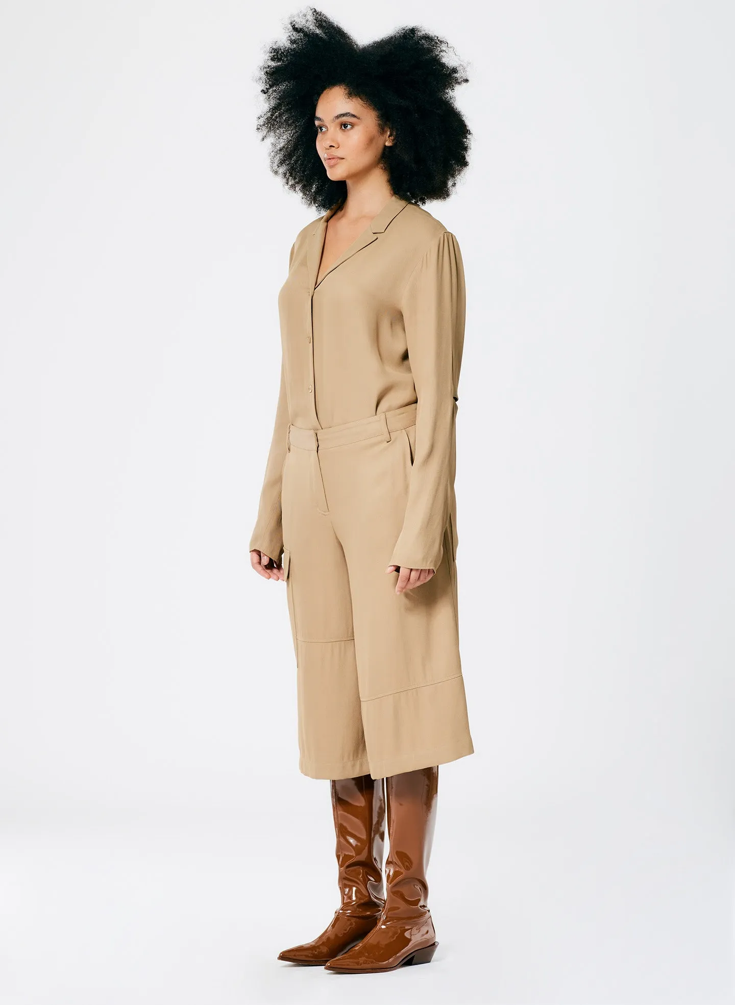 Eco Acetate Viscose Cargo Short sold by Tibi product image thumbnail 4