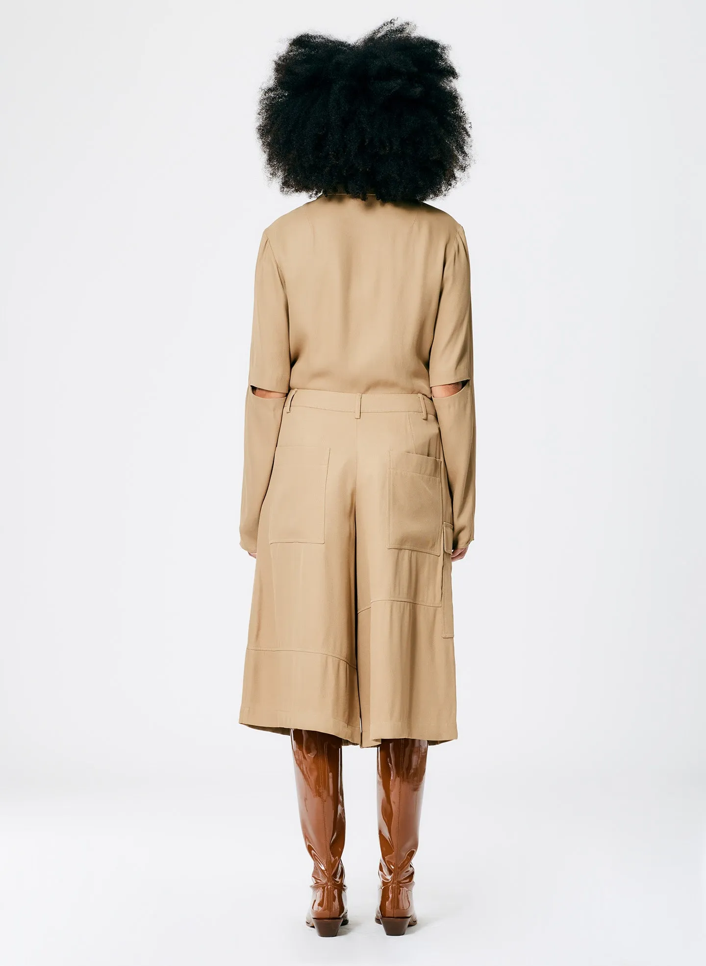 Eco Acetate Viscose Cargo Short sold by Tibi product image thumbnail 5