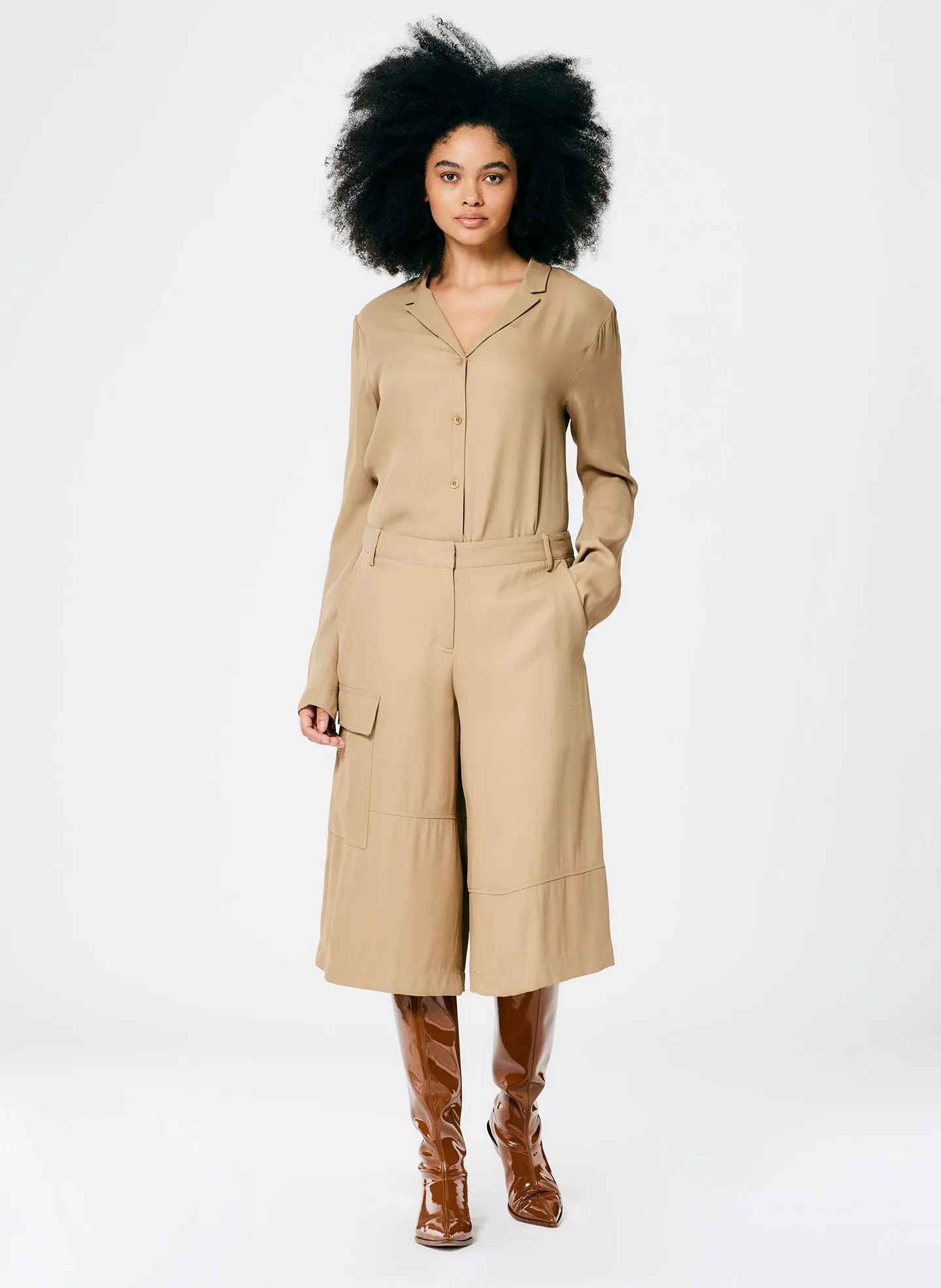 Eco Acetate Viscose Cargo Short sold by Tibi