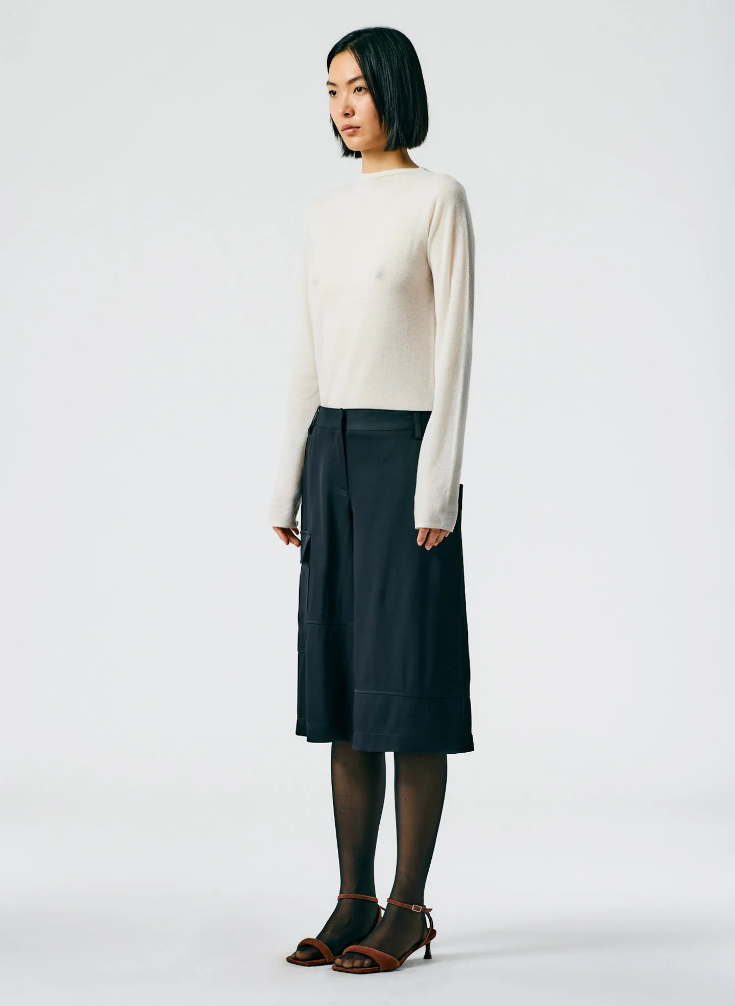 Eco Acetate Viscose Cargo Short sold by Tibi product image thumbnail 4