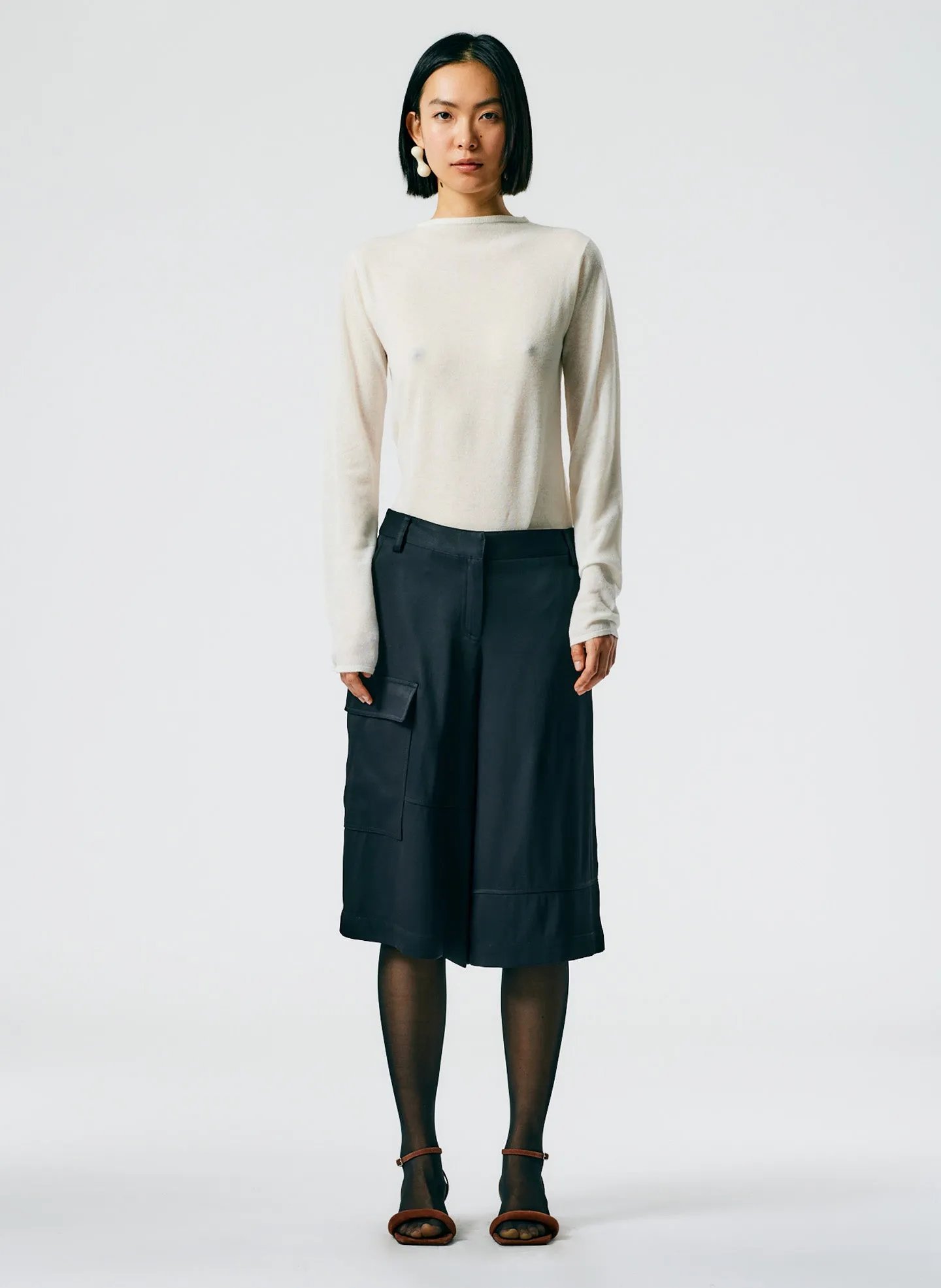 Eco Acetate Viscose Cargo Short sold by Tibi product image thumbnail 3