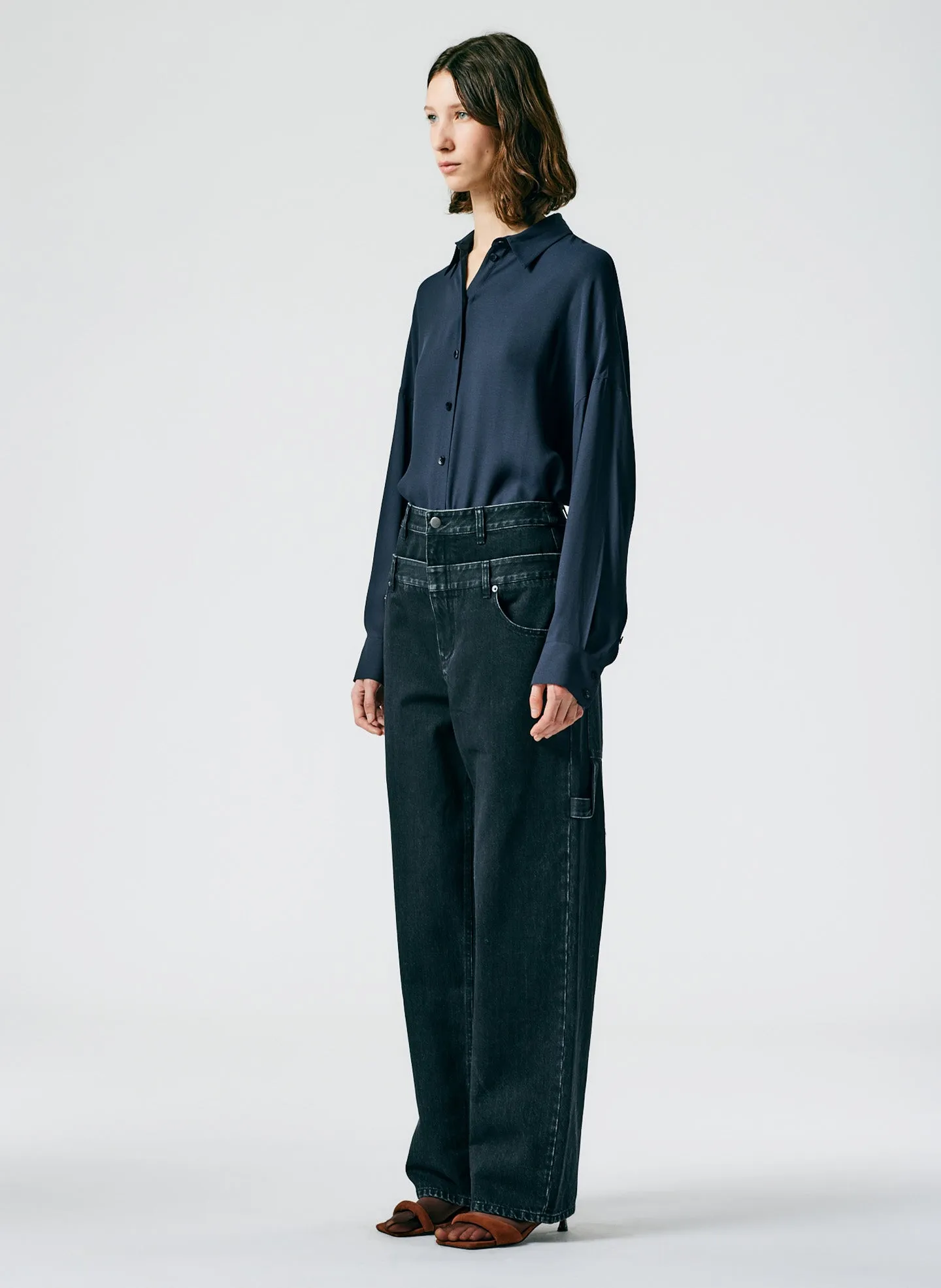 Double Waisted Black Denim Sam Jean sold by Tibi product image thumbnail 4