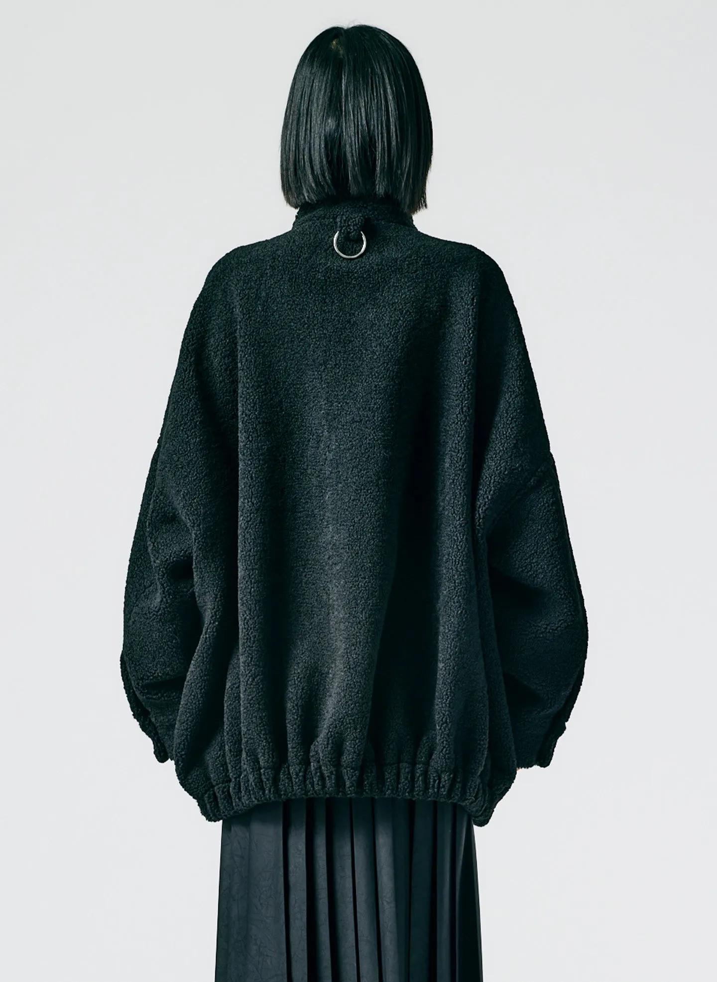 Cozy Fleece Cubic Zip Up Bomber sold by Tibi product image thumbnail 5