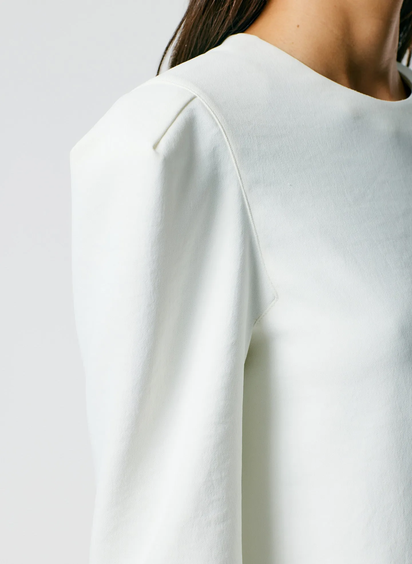 Chalky Drape Square Sleeve Long Sleeve Top sold by Tibi product image thumbnail 5
