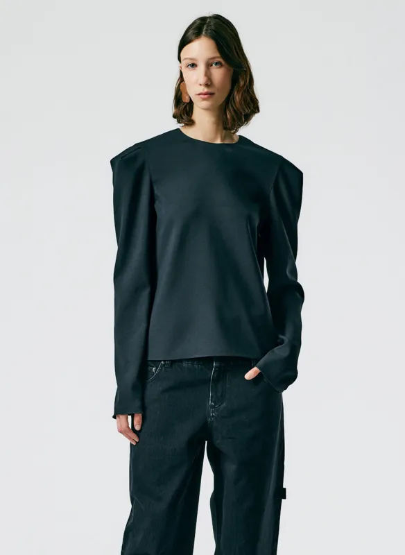 Chalky Drape Square Sleeve Long Sleeve Top sold by Tibi