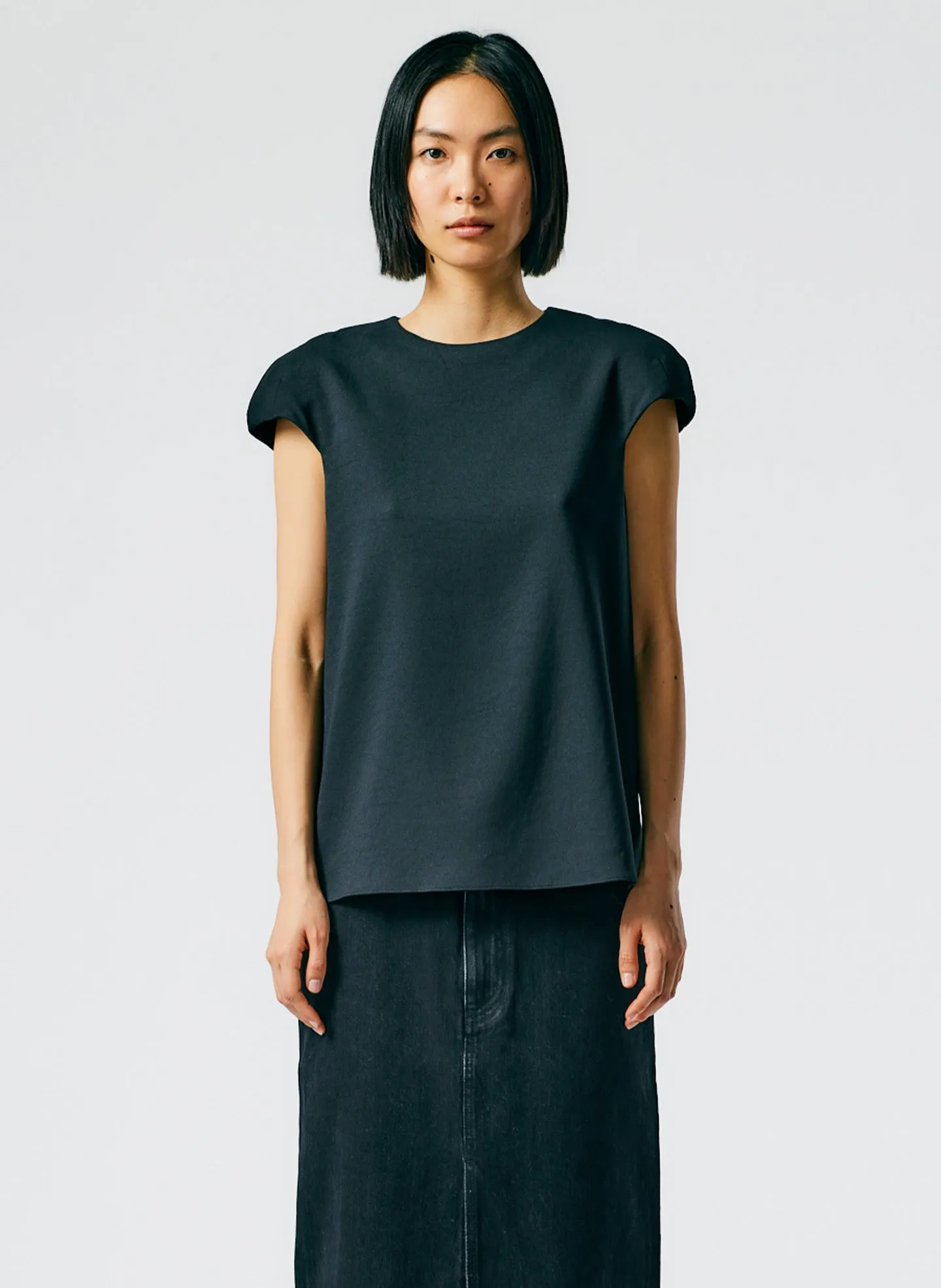 Chalky Drape Rounded Shoulderpad Top sold by Tibi product image thumbnail 2