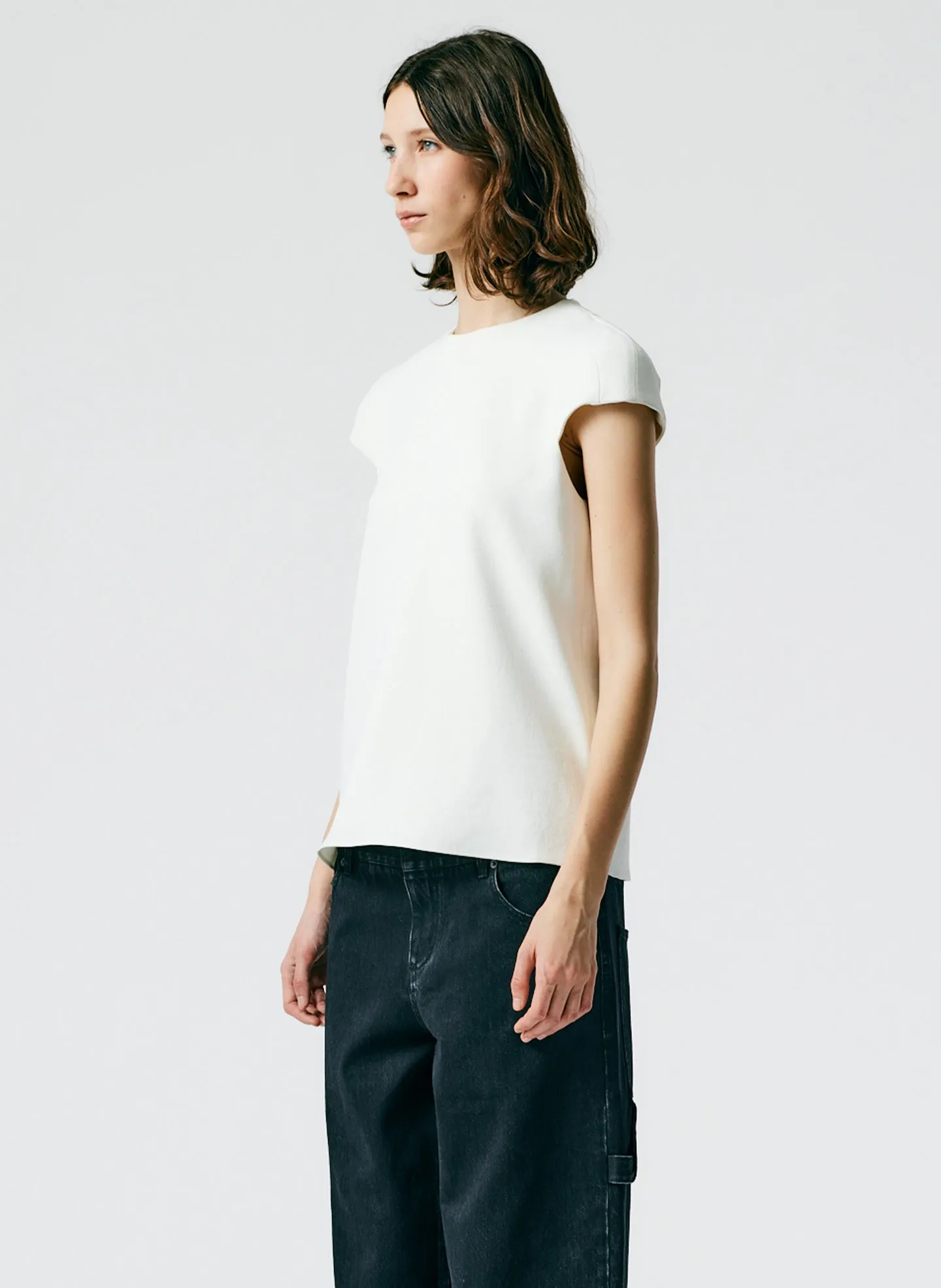 Chalky Drape Rounded Shoulderpad Top sold by Tibi product image thumbnail 3