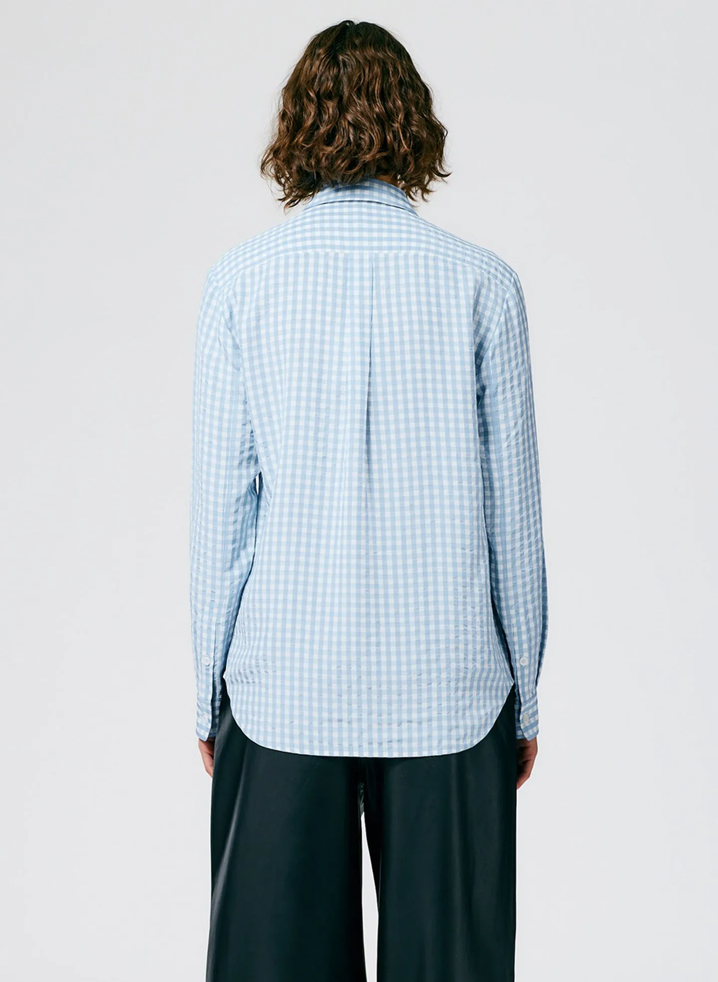 Viscose Gingham Classic Men's Shirt sold by Tibi product image thumbnail 3