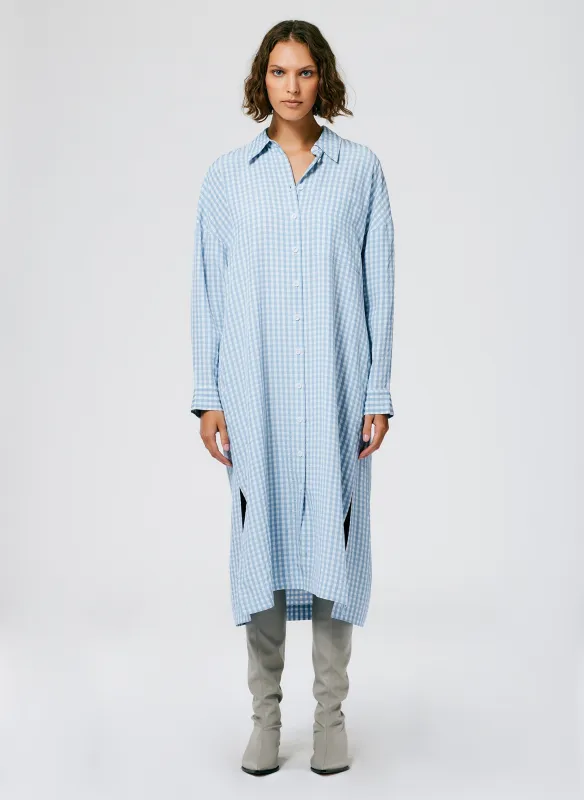 Viscose Gingham Shirtdress made by Tibi