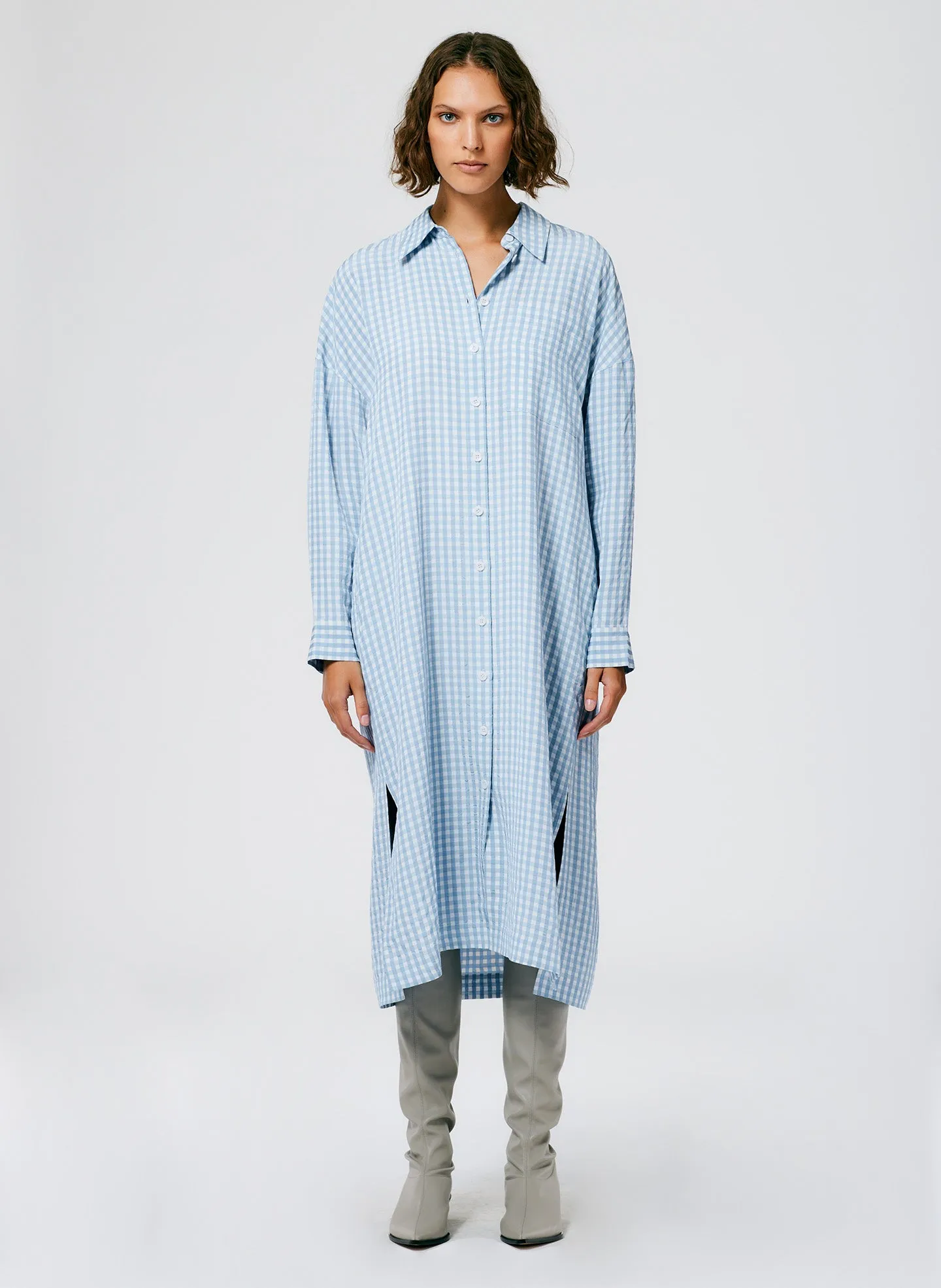 Viscose Gingham Shirtdress sold by Tibi