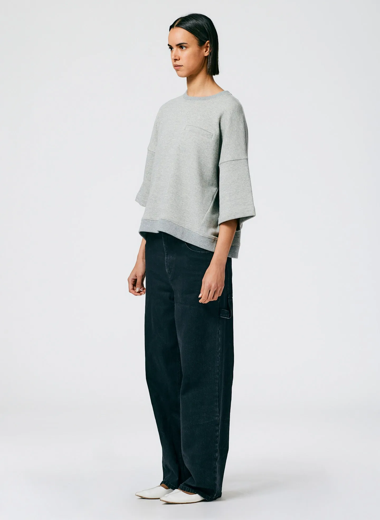 3/4 Sleeve Sweatshirt sold by Tibi product image thumbnail 2