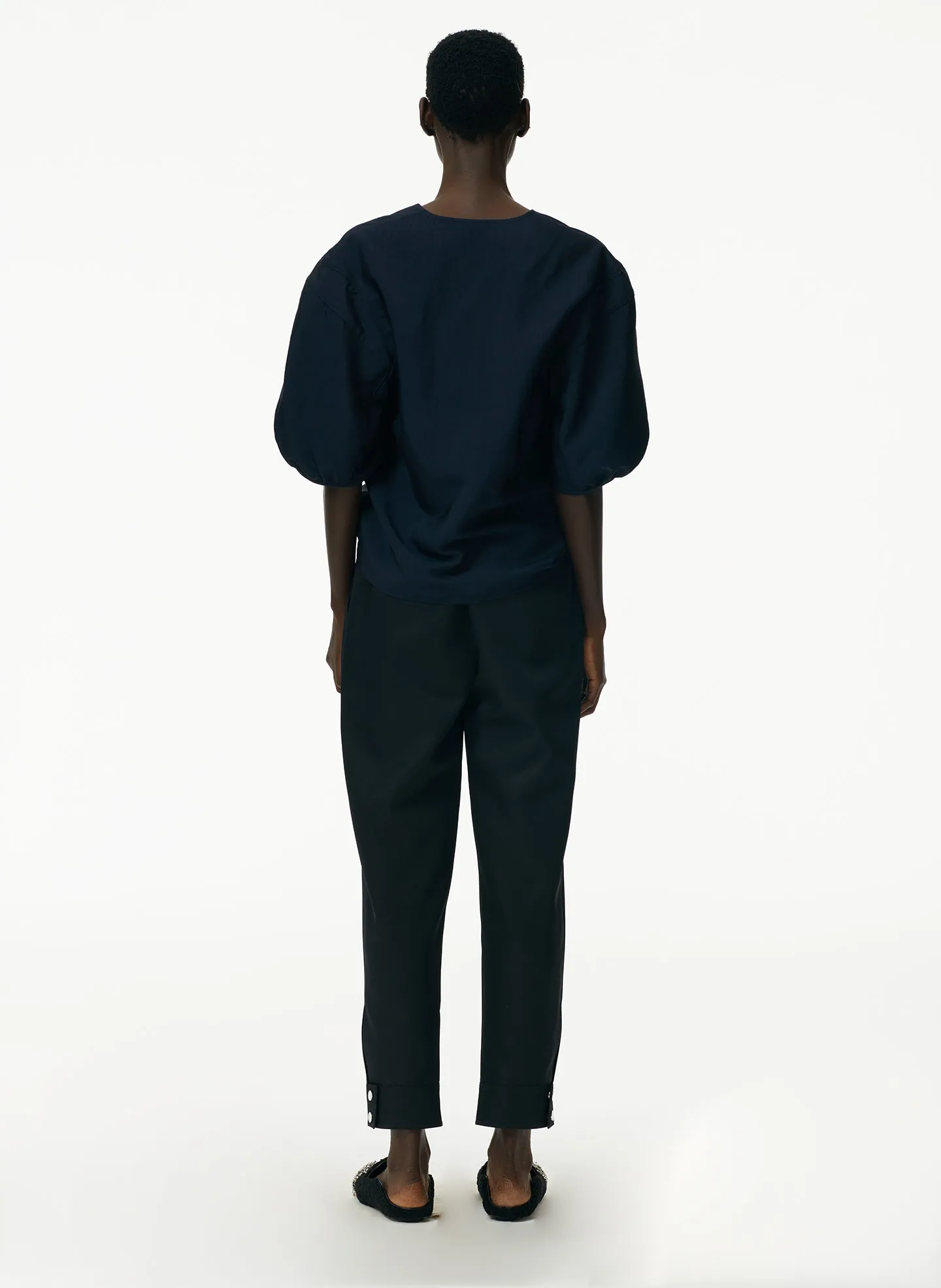 Viscose Plainweave V-Neck Top sold by Tibi product image thumbnail 4