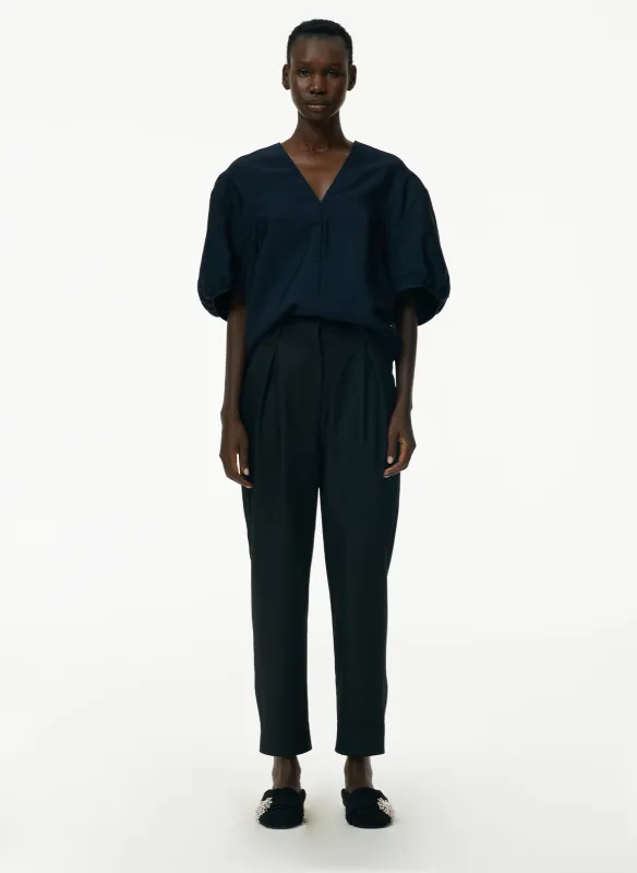 Viscose Plainweave V-Neck Top sold by Tibi