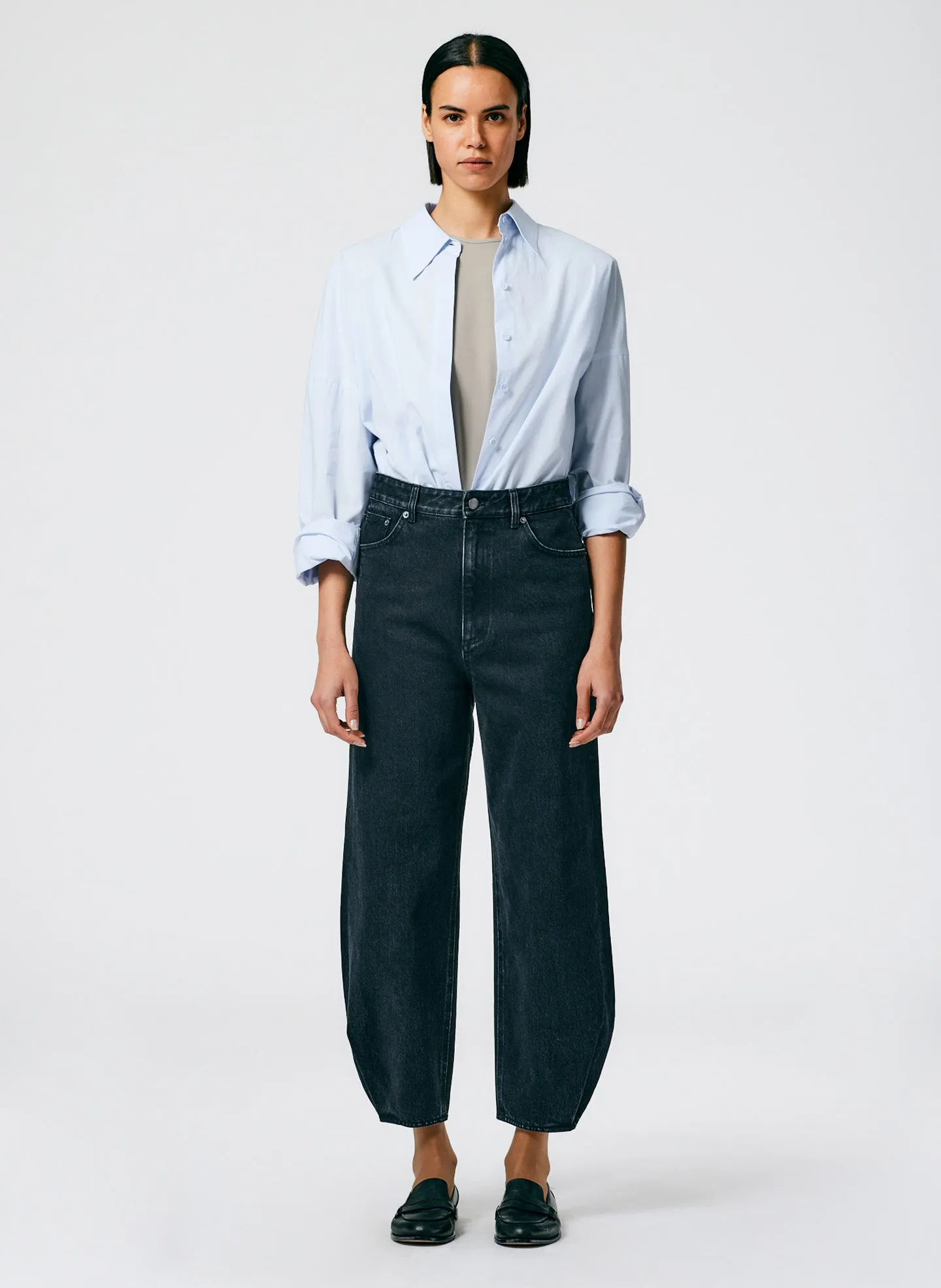 Black Denim High Waisted Quinn Jean sold by Tibi product image thumbnail 3