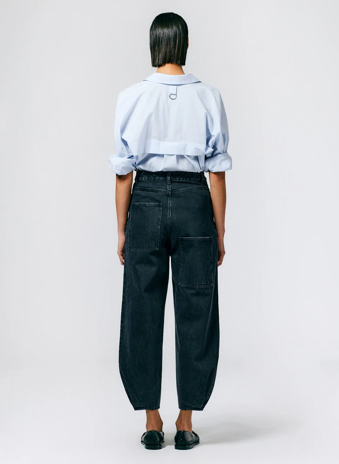 Black Denim High Waisted Quinn Jean sold by Tibi product image thumbnail 5