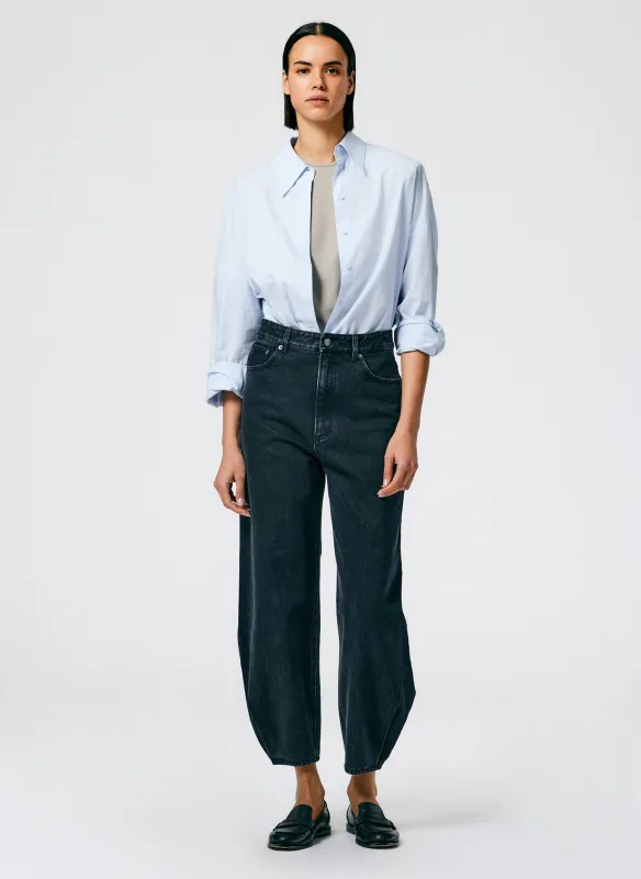 Black Denim High Waisted Quinn Jean made by Tibi