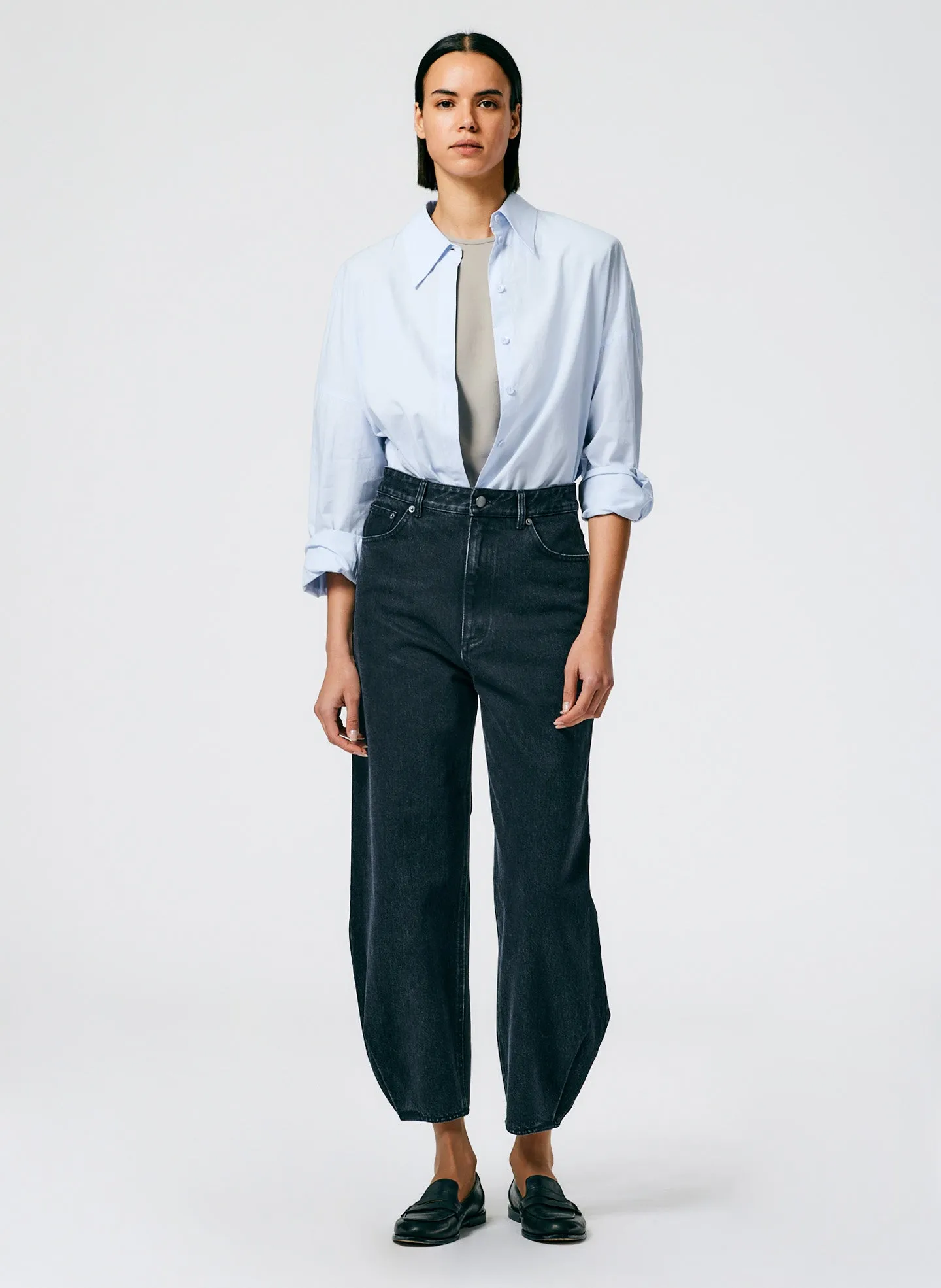 Black Denim High Waisted Quinn Jean sold by Tibi