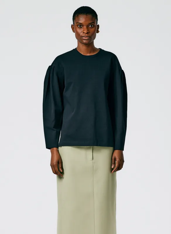 Punto Milano Puff Sleeve Sweatshirt sold by Tibi