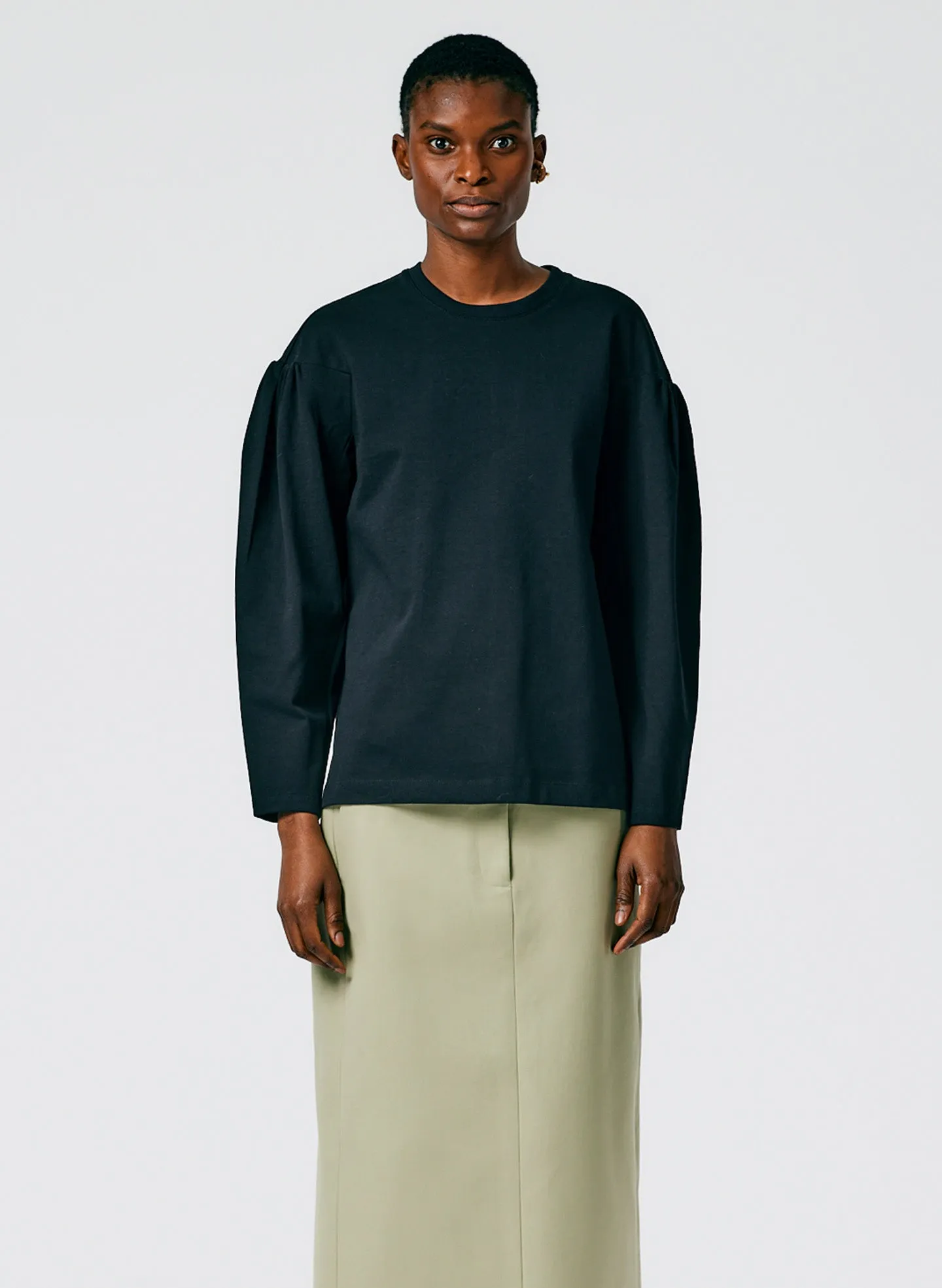 Punto Milano Puff Sleeve Sweatshirt sold by Tibi