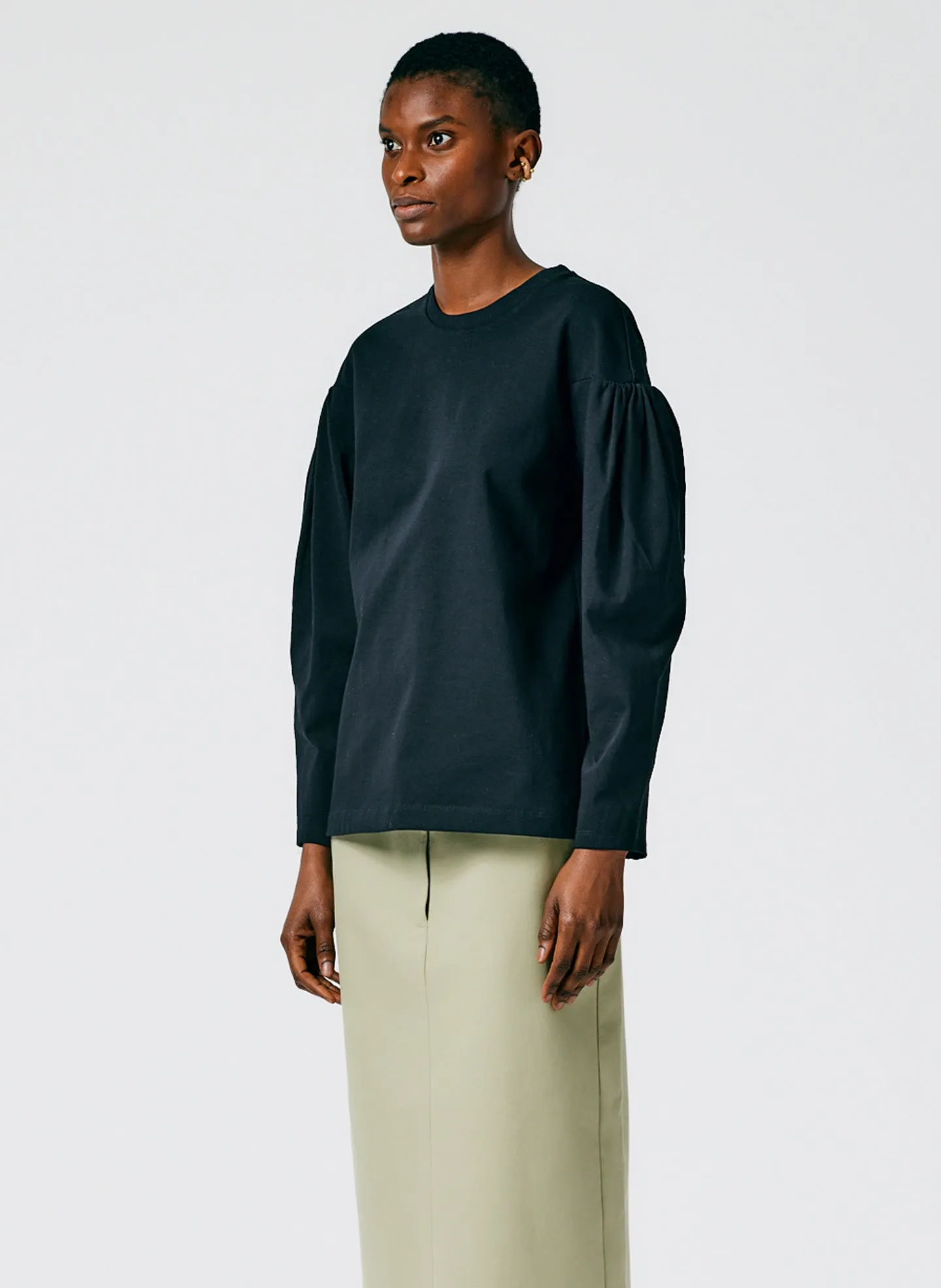 Punto Milano Puff Sleeve Sweatshirt sold by Tibi product image thumbnail 3