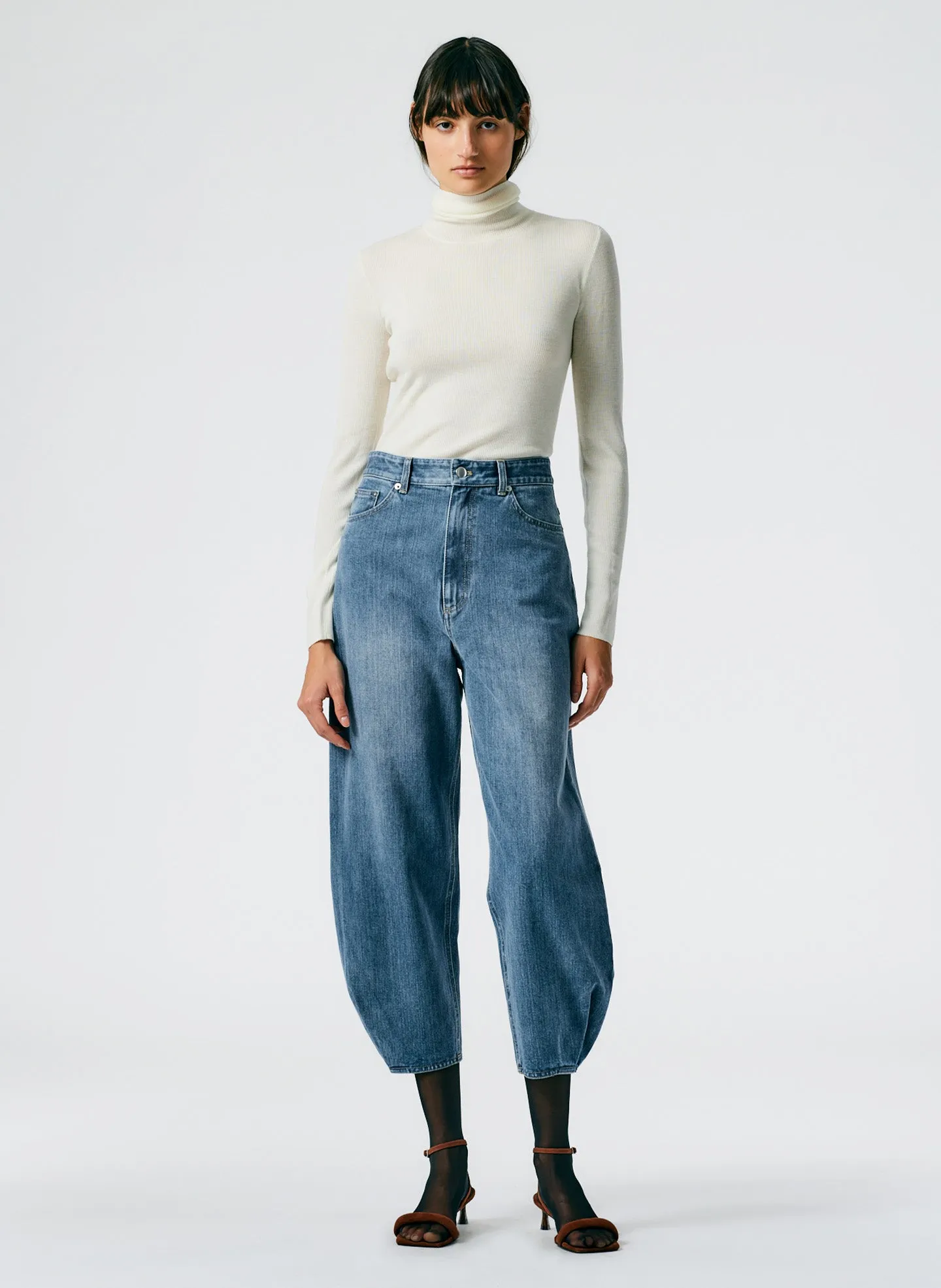 Classic Wash Denim High Waisted Quinn Jean sold by Tibi product image thumbnail 4