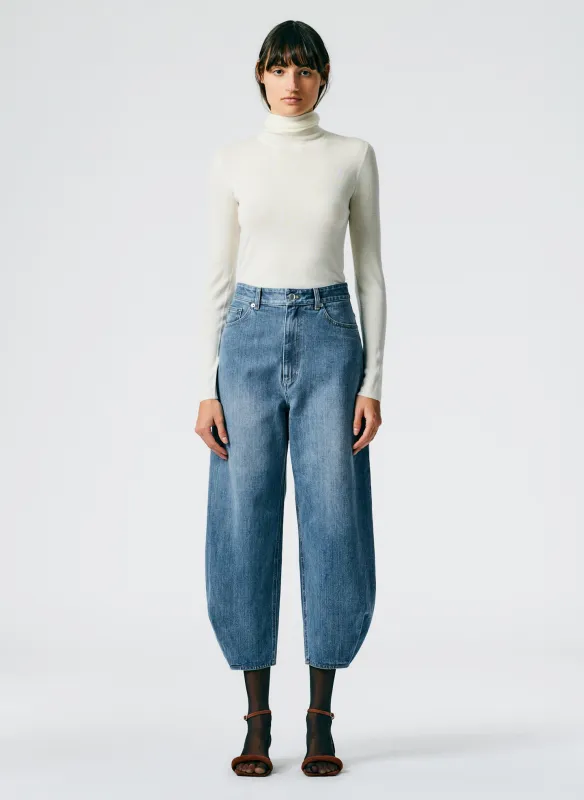 Classic Wash Denim High Waisted Quinn Jean made by Tibi